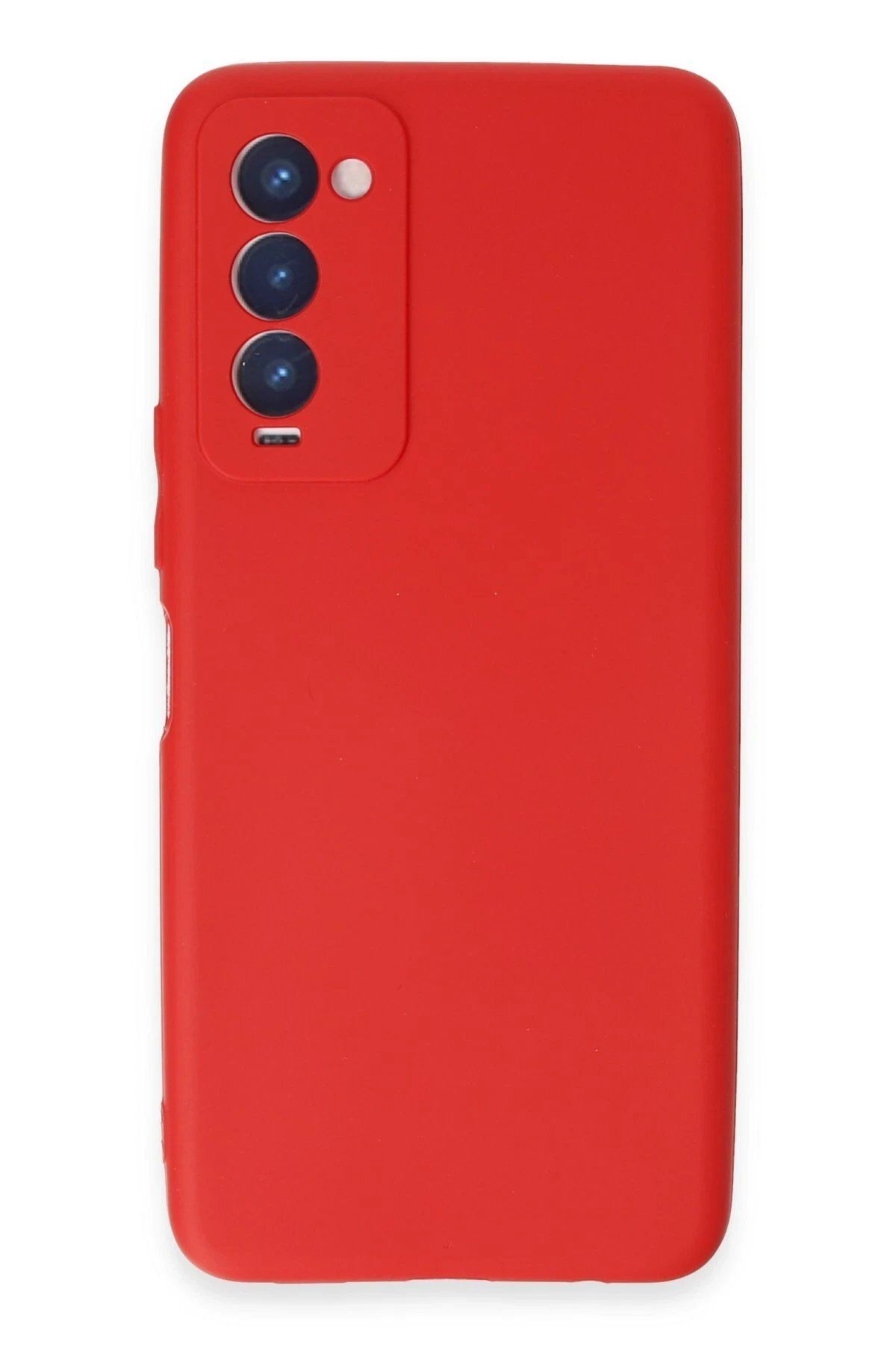 Toptan Bulurum Tecno Camon 18 Kılıf First Silikon - Kırmızı