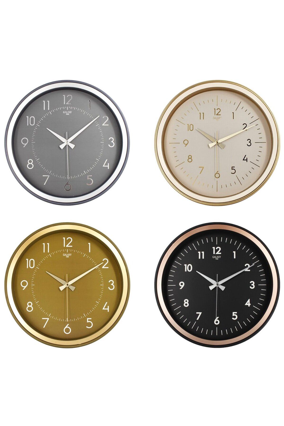 STOREMAX nffastore GALAXY PREMİUM 1975-FG-AC-TA-KR SERİSİ DUVAR SAATİ KASA=SİYAH-İ.YEŞİL-GOLD-FÜM