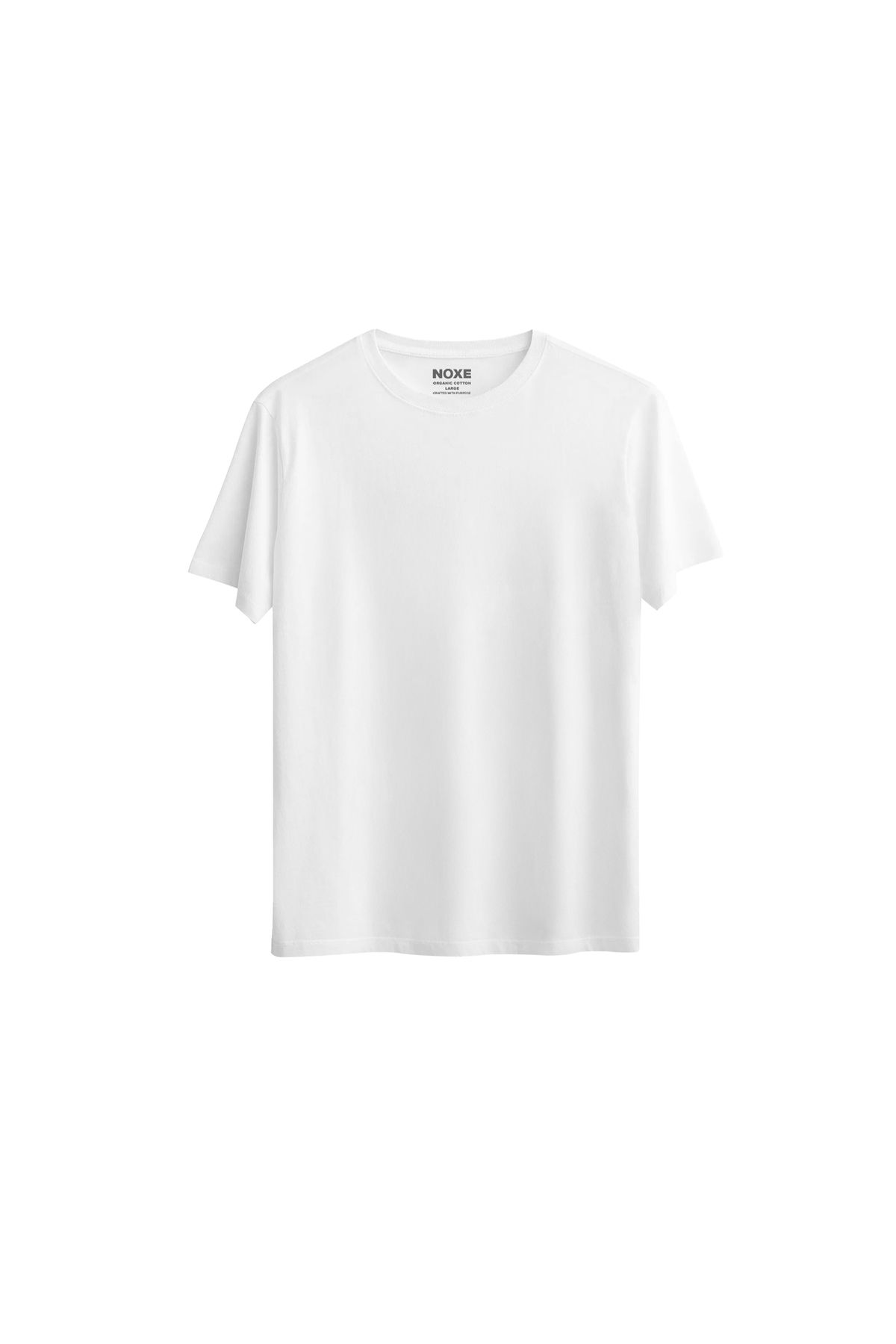 NOXE CLUB Basic Regular Beyaz T-Shirt