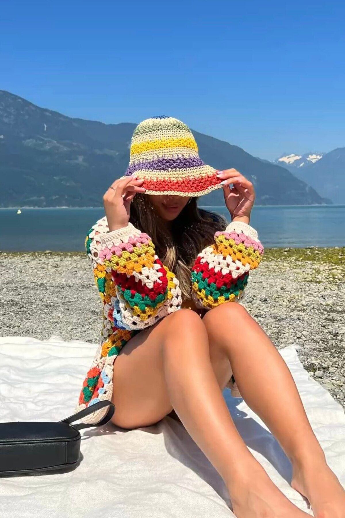 keisy El Örgüsü Hasır Premium Bucket Şapka