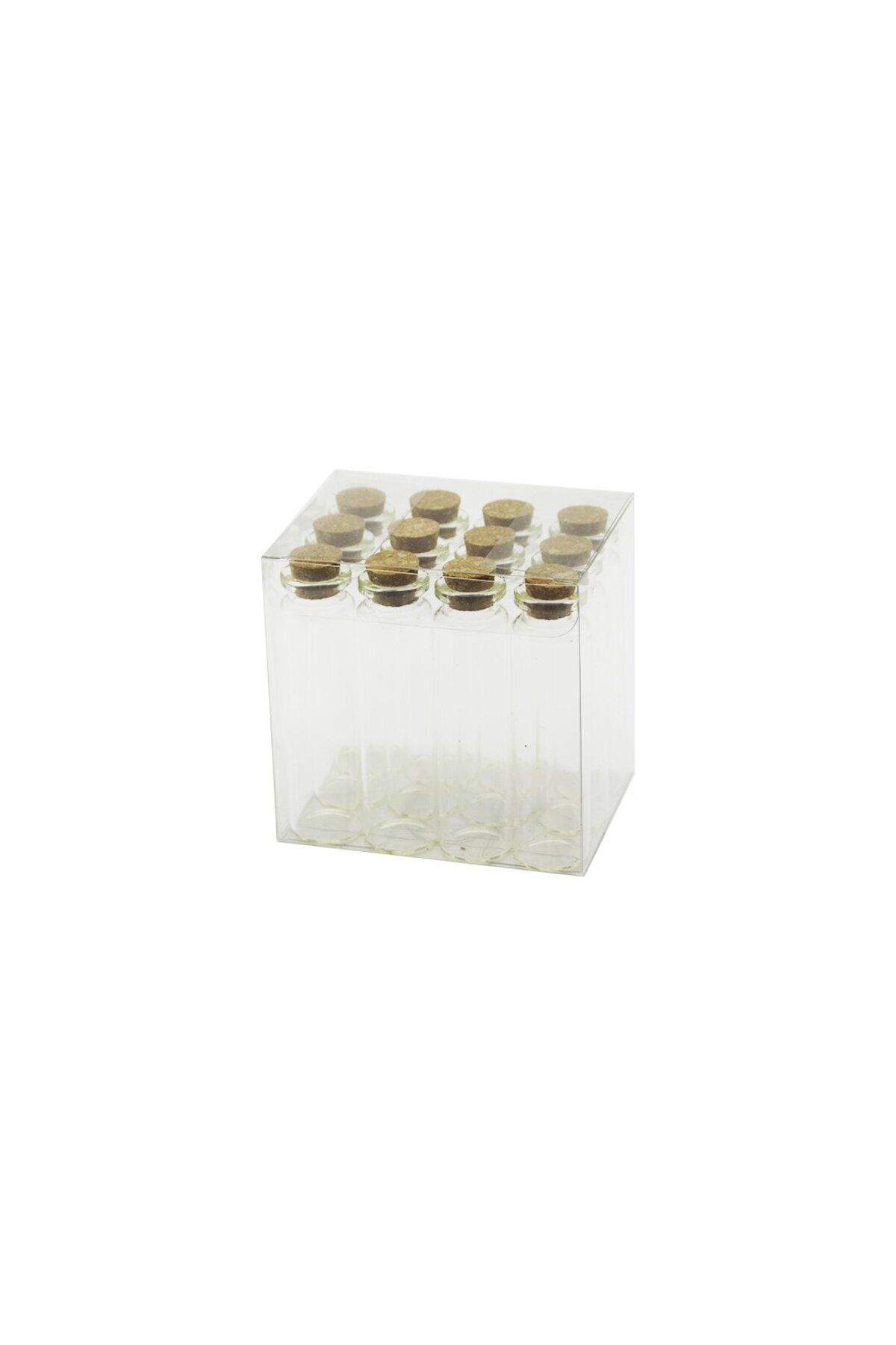 STOREMAX nffastore 20ML ÇOK AMAÇLI - DEKORATİF BOŞ TÜP CAM ŞİŞE MANTAR KAPAKLI Star Collectionb