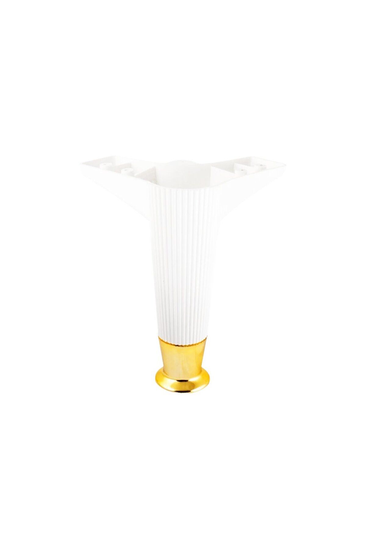 STOREMAX nffastore 15CM - BEYAZ - GOLD UÇLU PLASTİK MOBİLYA - KOLTUK AYAK Star Collectionbuy 1051353