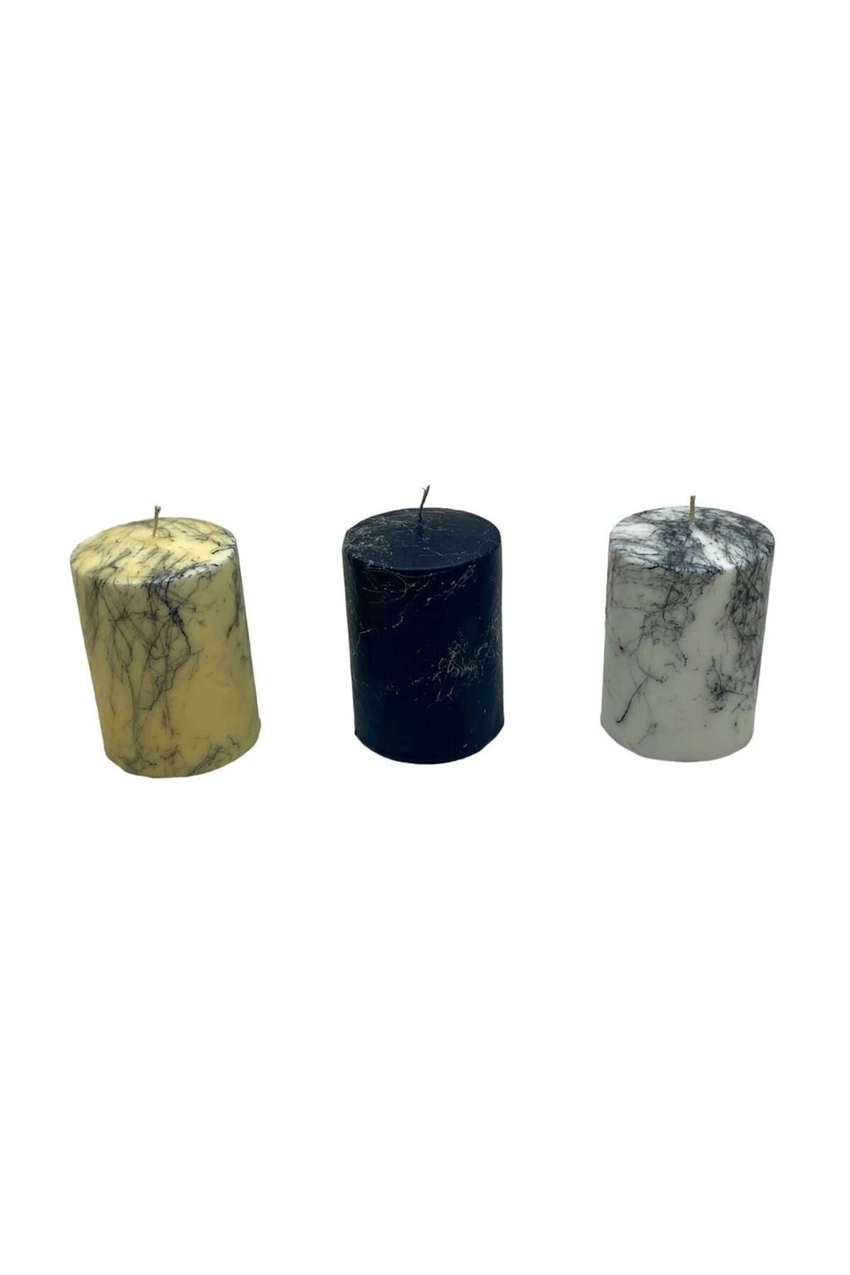STOREMAX nffastore ORTA MERMER DESENLİ MUM Star Collectionbuy 1051353