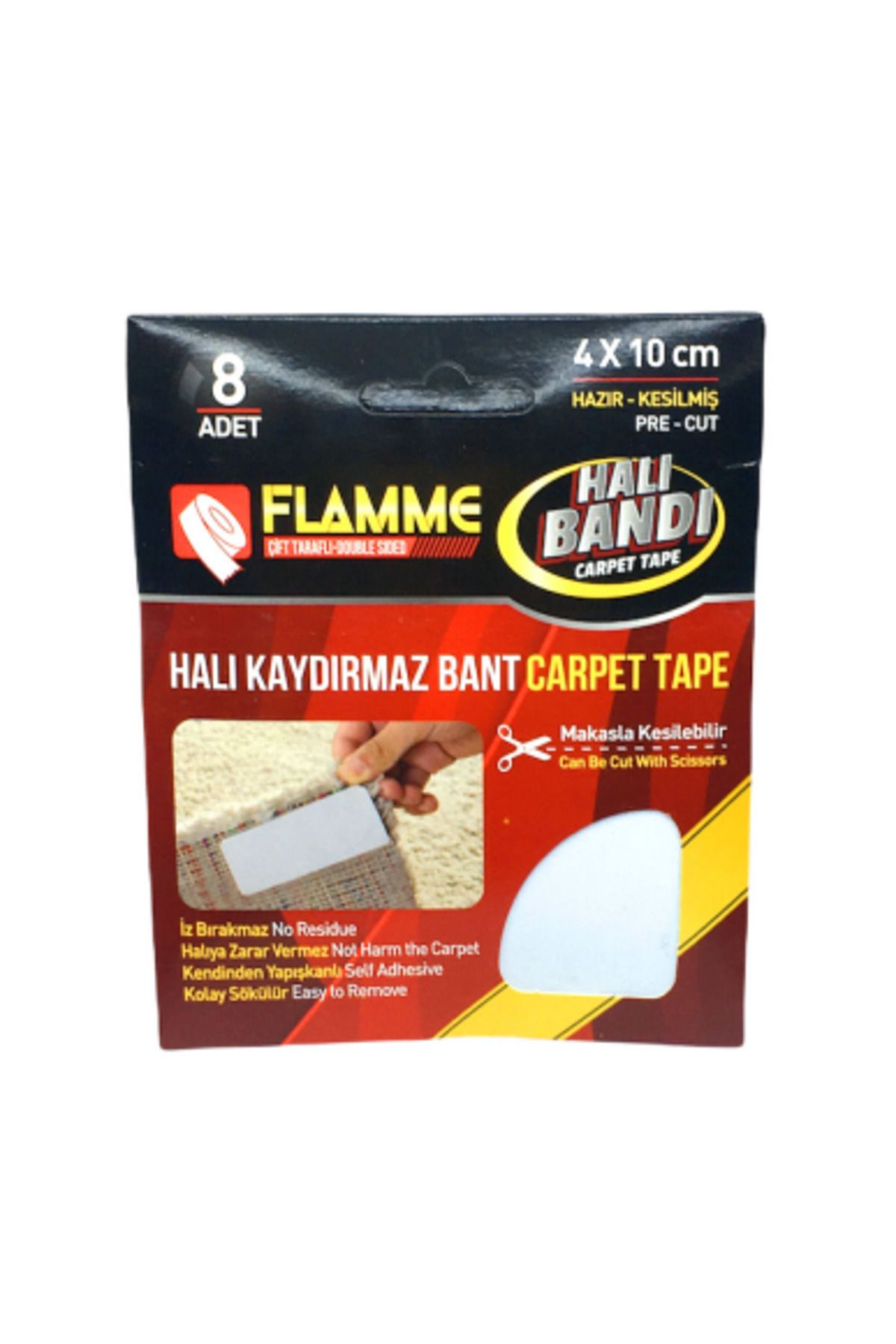 STOREMAX nffastore 8 PARÇA HALI KAYDIRMAZ BANT 4X10CM Star Collectionbuy 1051353