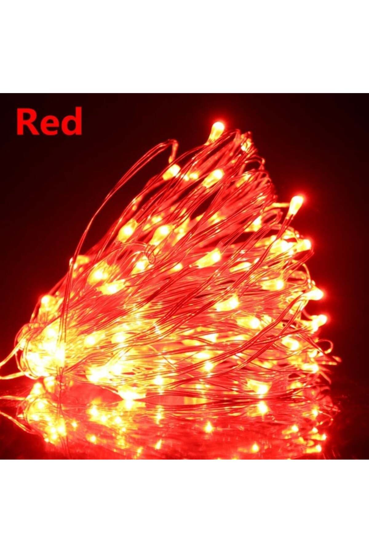 shop 3 M Kırmızı Peri Led Tel Led 2 Pilli