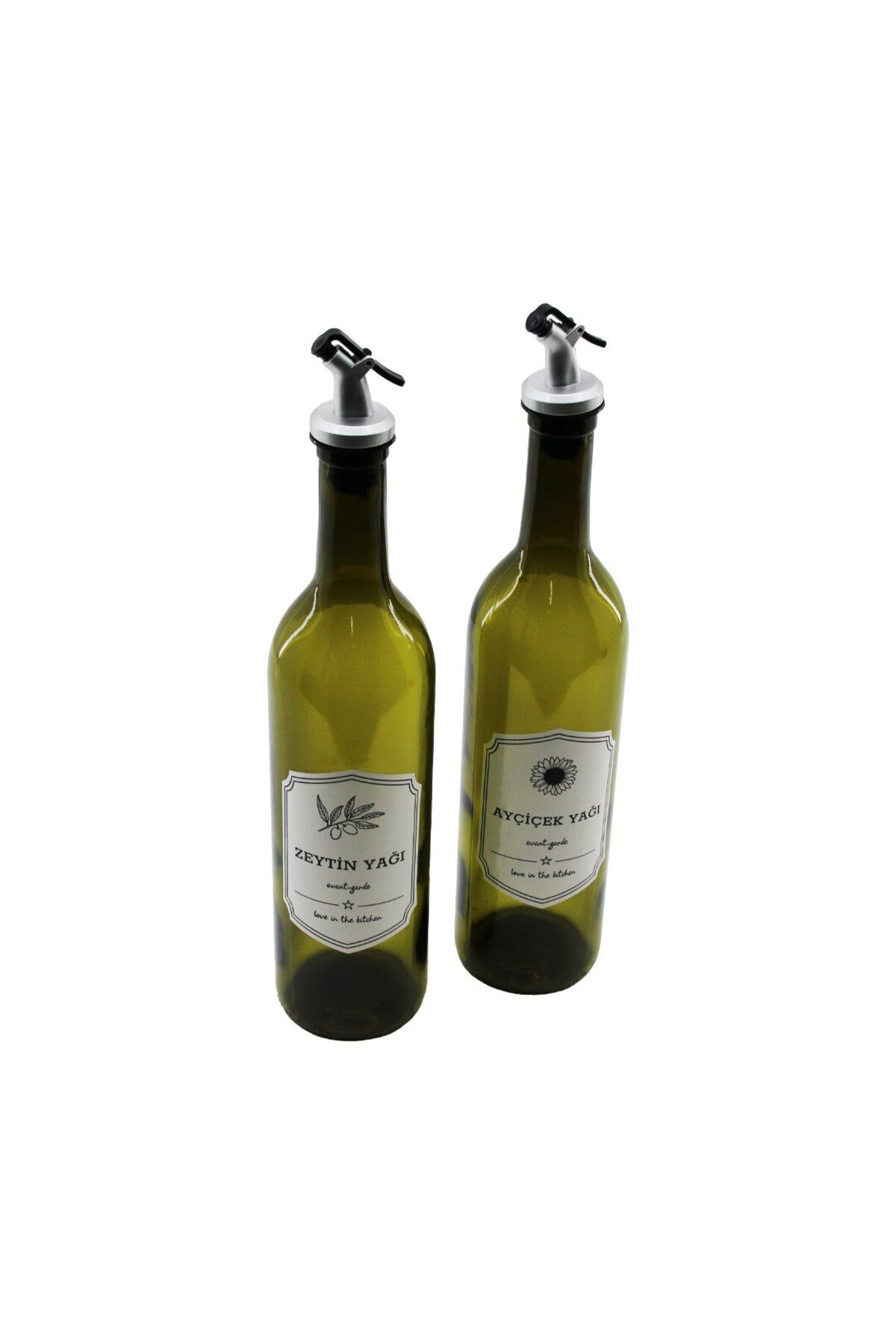 STOREMAX nffastore YEŞİL CAM YAĞDANLIK 750ML PLASTİK KİLİTLİ KAPAK Star Collectionbuy 1051353