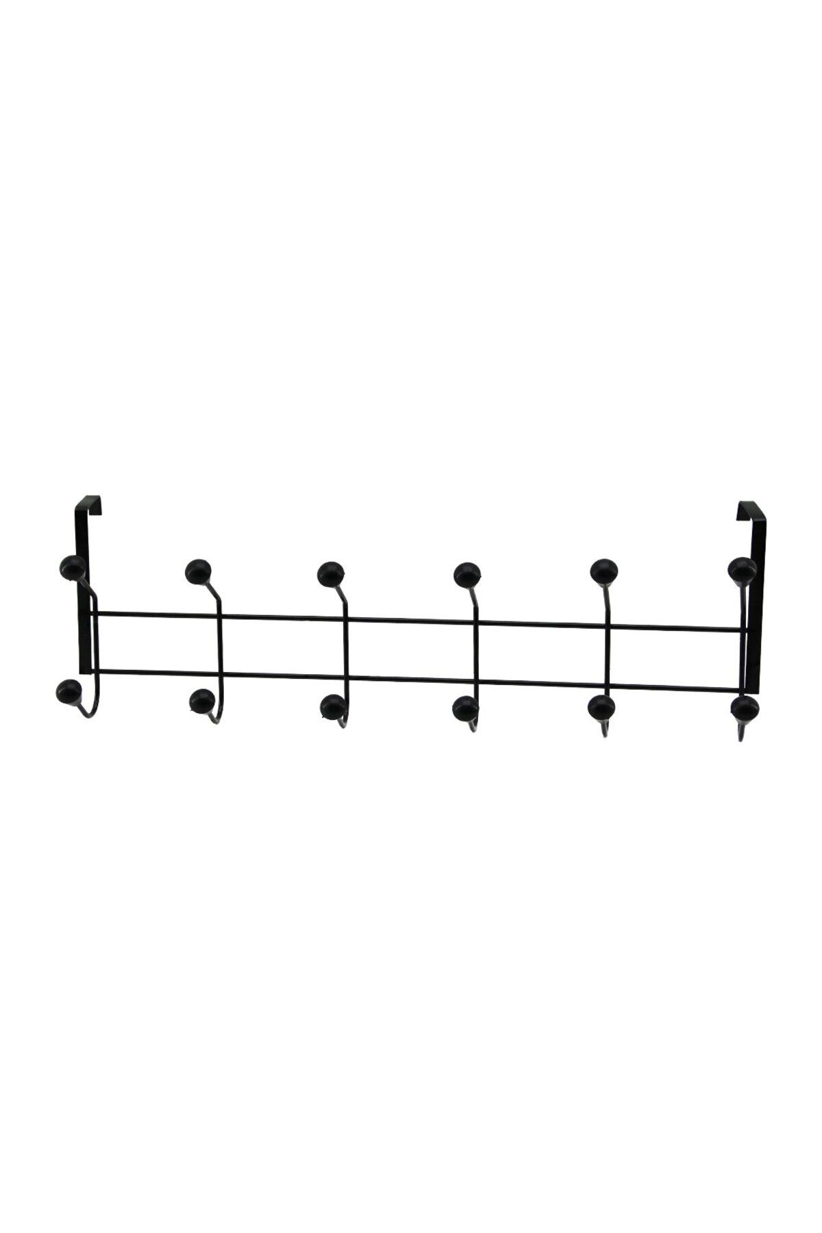 STOREMAX nffastore 6 KOLLU - SİYAH SİYAH MİKA KRİSTAL BONCUKLU AMERİKAN KAPI ARKASI ASKI Star Collection