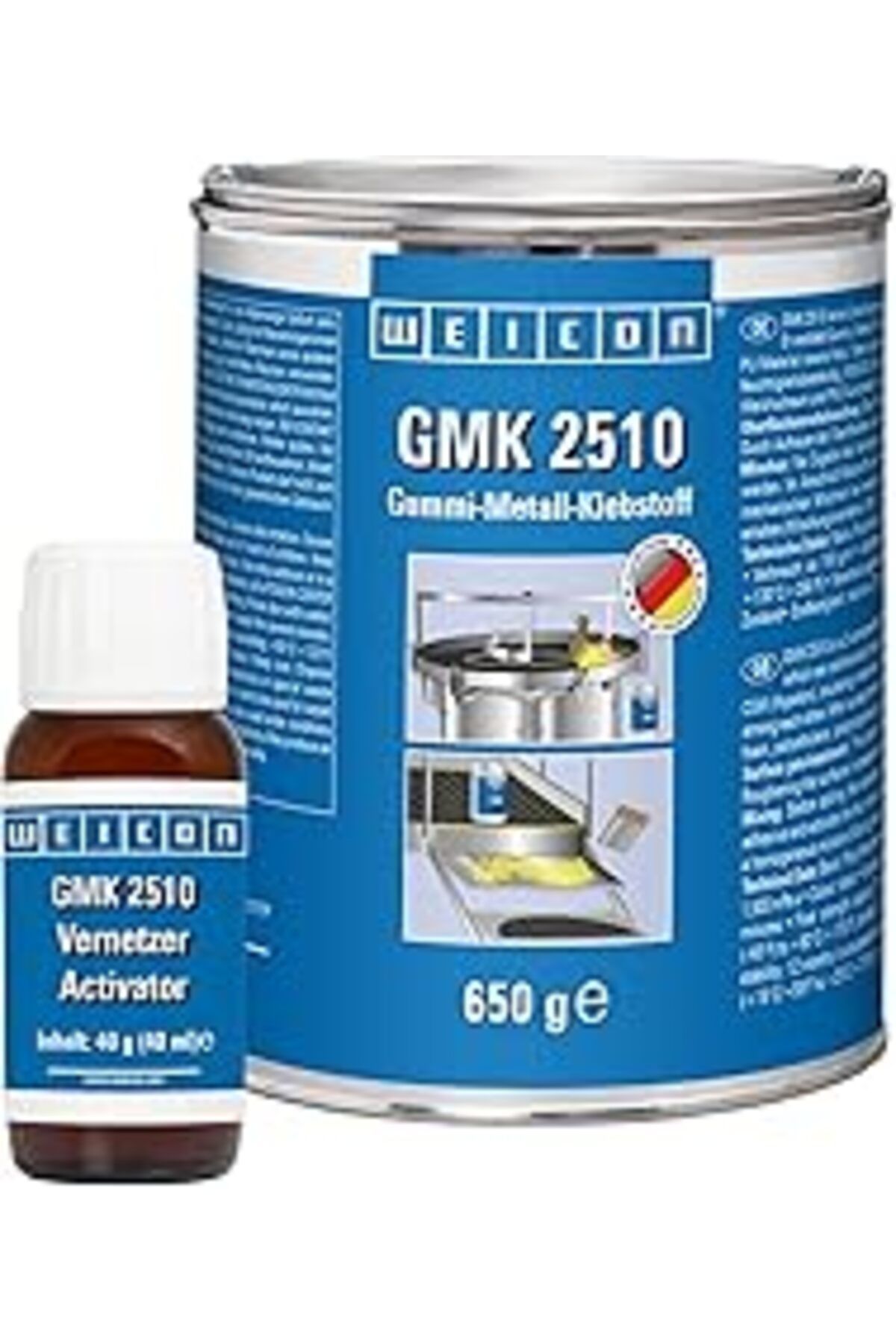 Mu Art Ahşap Weicon Gmk 2510 İletişim Yapıştırıcısı | 690 G | Güçlü 2 Bileşenli Yapıştırıcı | Siyah