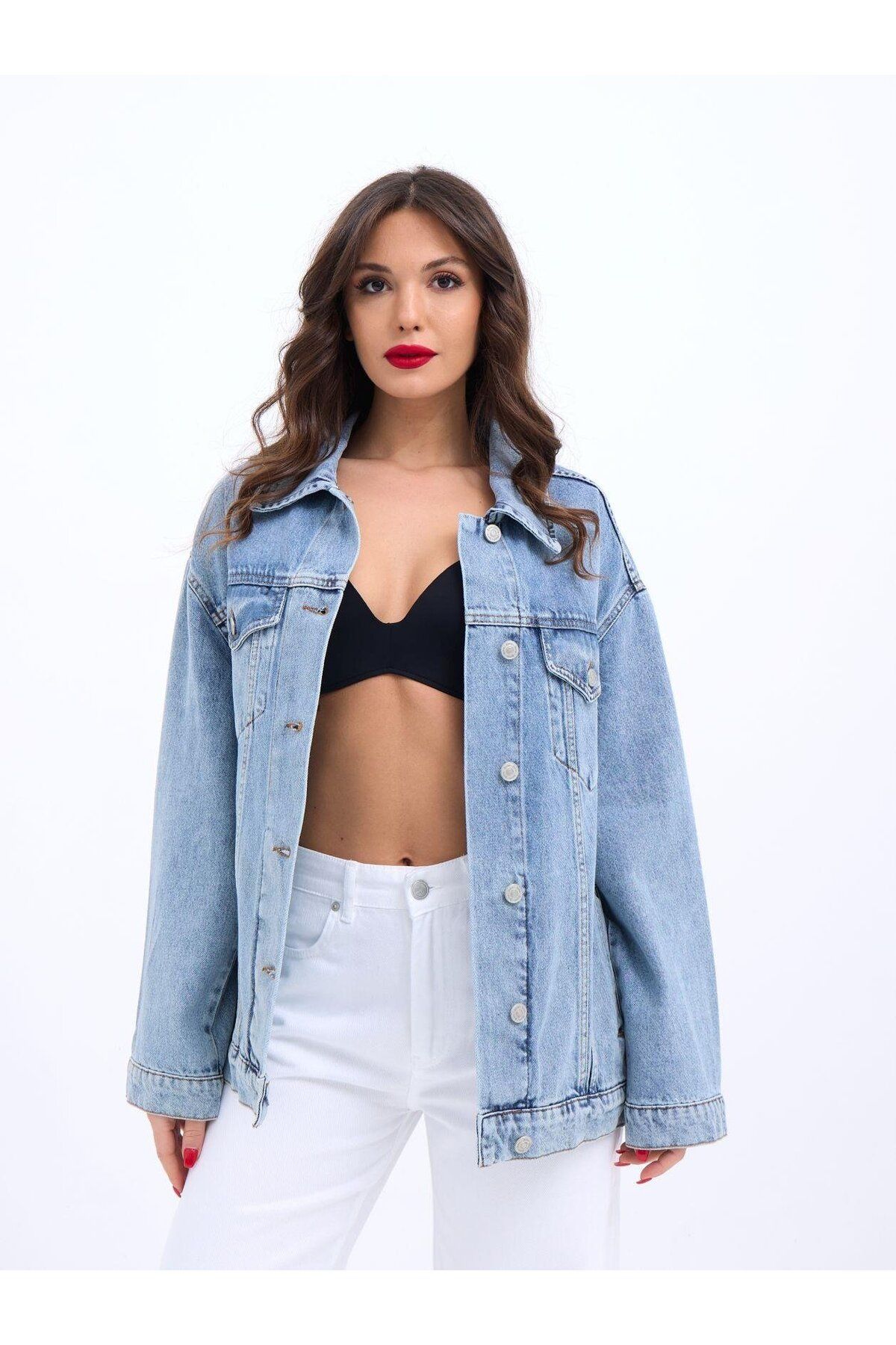 ETİLER COLLECTION 7174 KOT CEKET-MAVİ