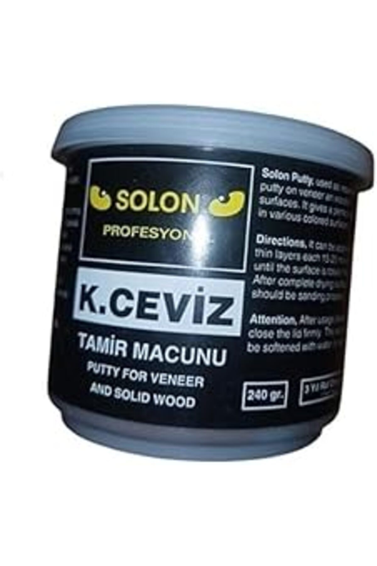 Mu Art Ahşap Solon Çok Amaçlı Ahşap Parke Masa Sehpa Çizik Çok Amaçlı Tamir Dolgu Macunu Koyu Ceviz 240 Gr
