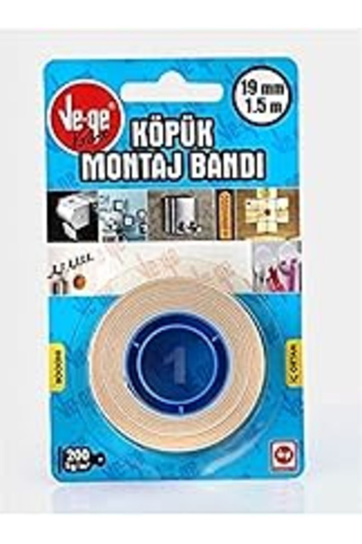 Mu Art Ahşap Çift Taraflı Köpük Montaj Bandı (İç Ortam) 19Mm X 1.5Mt