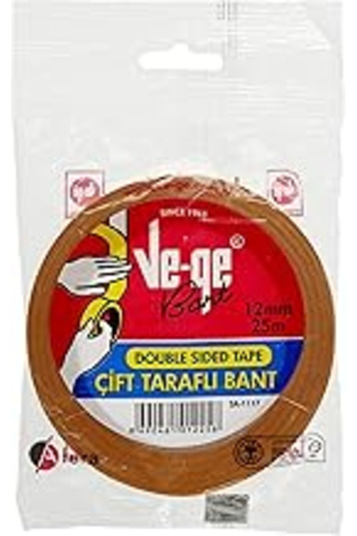 Mu Art Ahşap Ve-Ge Çift Taraflı Bant - Askılı, 12 Mm X 25M