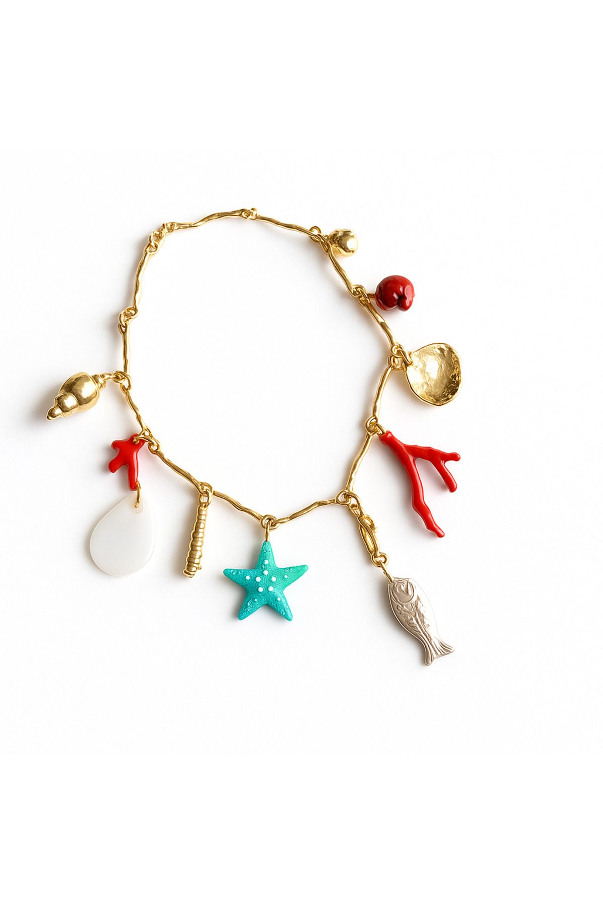 Venus Design Renkli Balık Charm Kolye