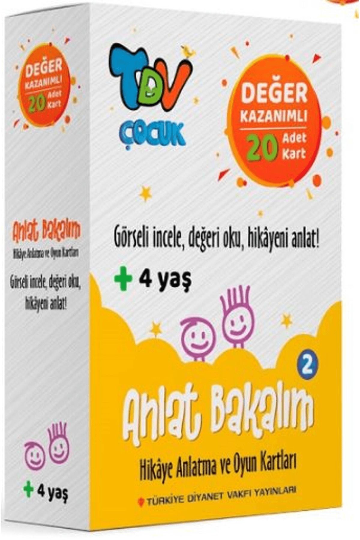 Türkiye Diyanet Vakfı Yayınları Anlat Bakalım 2 Hikaye Anlatma ve Oyun Kartları Değer Kazanımlı 20 Kart