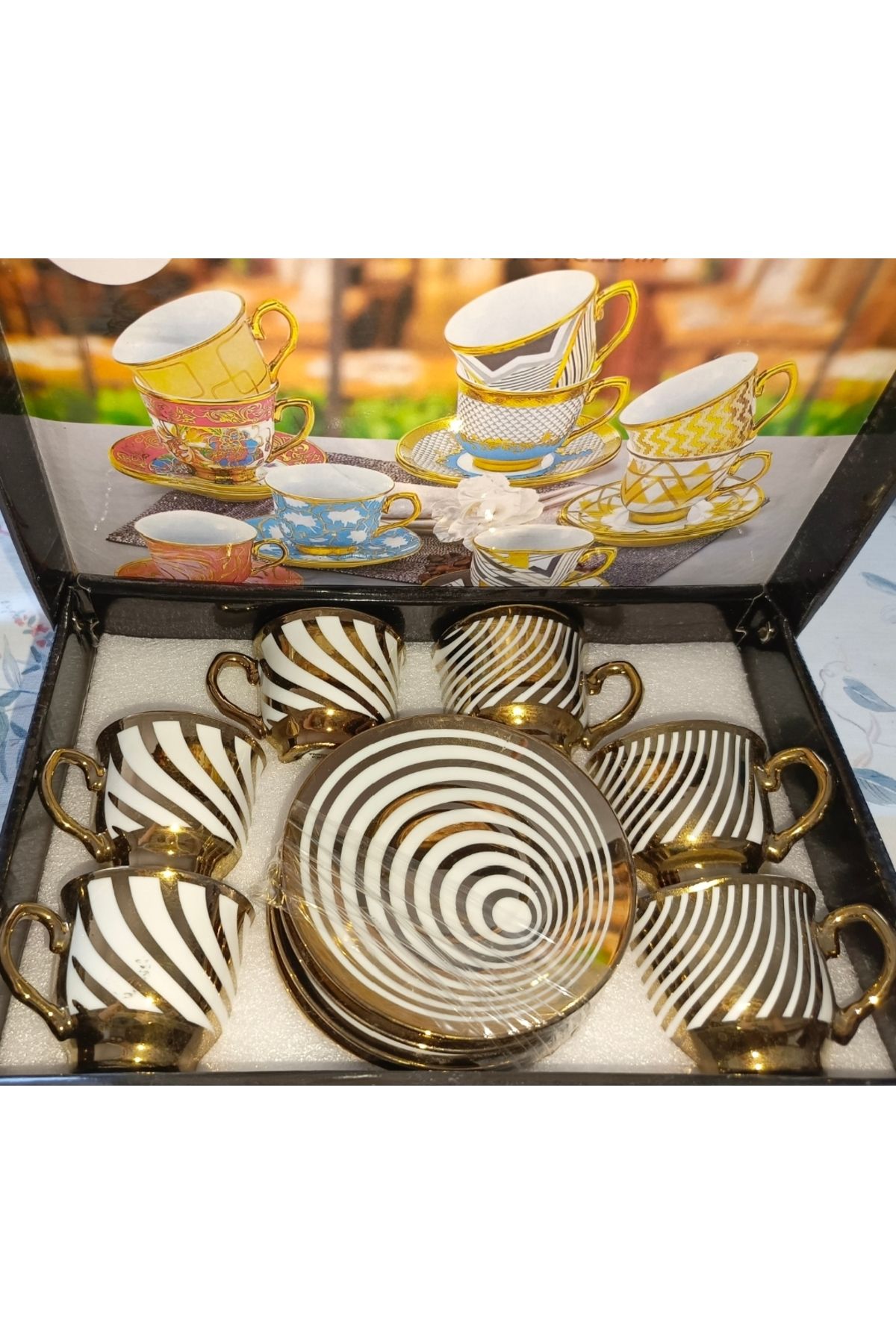 Store 6 Kişilik 12 Parça Porselen Türk Kahvesi Fincan Takımı