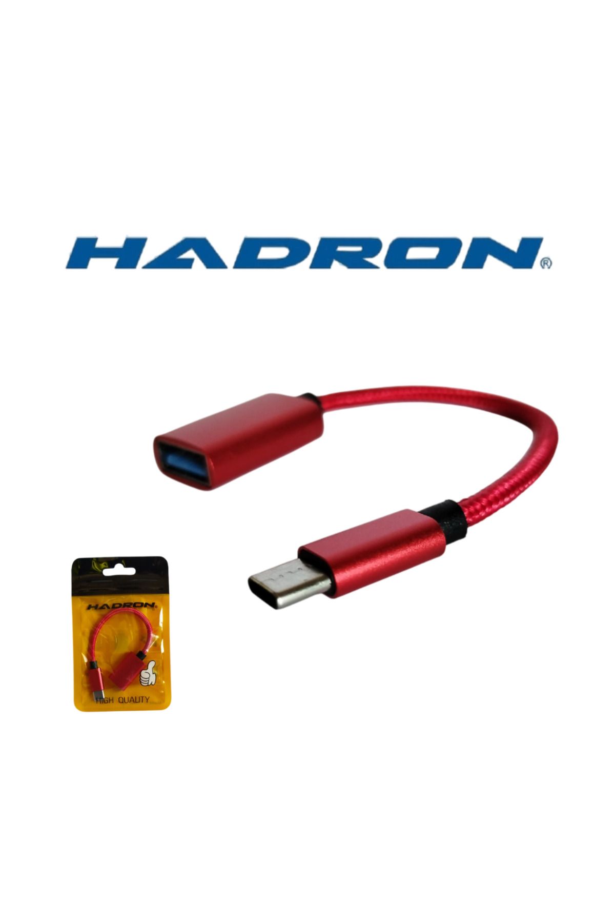 HADRON OTG Type-C USB 2.0 Çevirici Adaptör - Poşetli