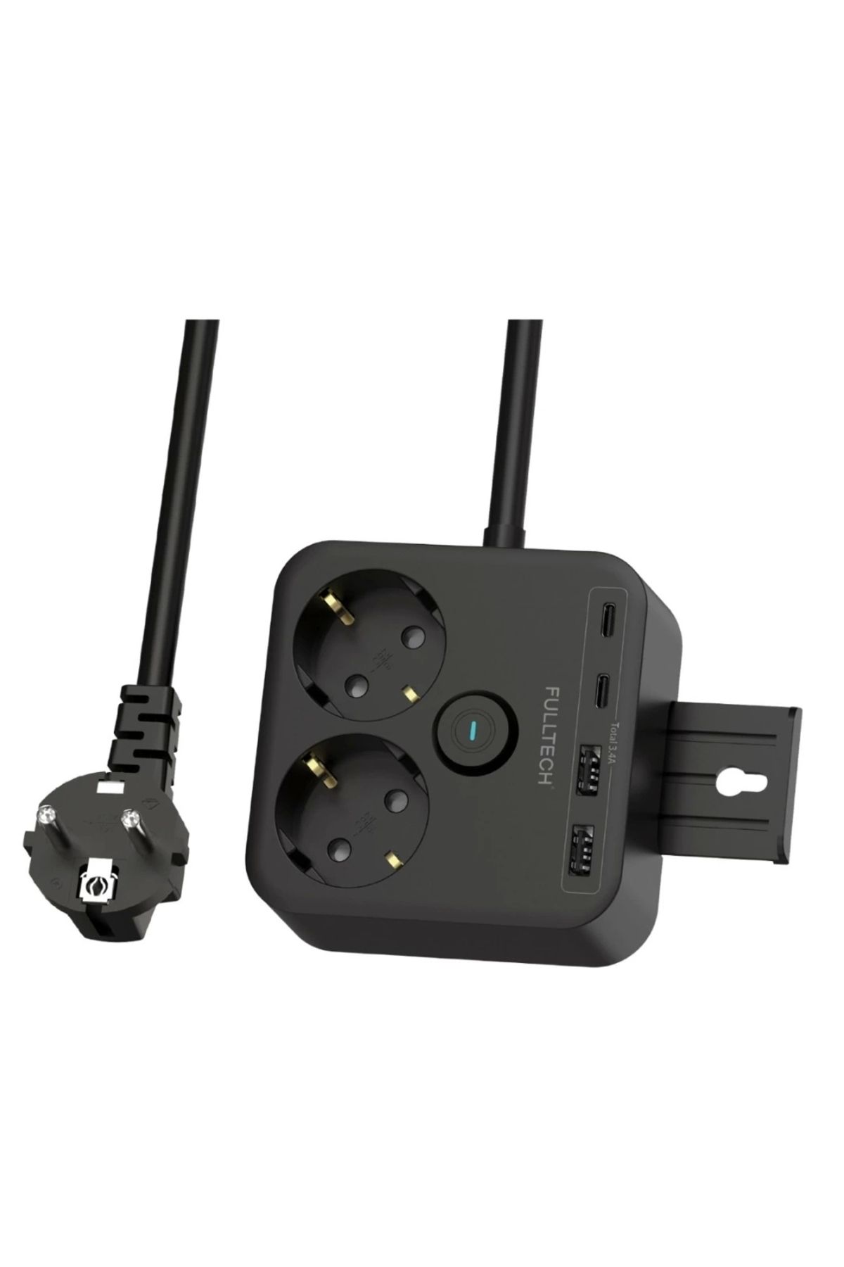 shopwave Termal Akım Korumalı Isıya Dayanıklı 2’li Du Tipi Priz 2x Usb 2x Type-c