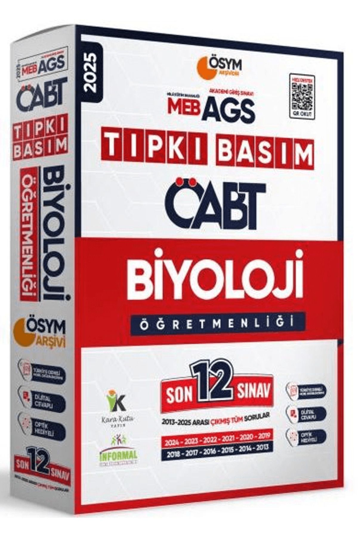 Karakutu Yayınları 2025 MEB-AGS ÖABT Biyoloji Öğretmenliği ÖSYM Tıpkı Basım 12lİ Deneme Paketi Dijital Çözümlü