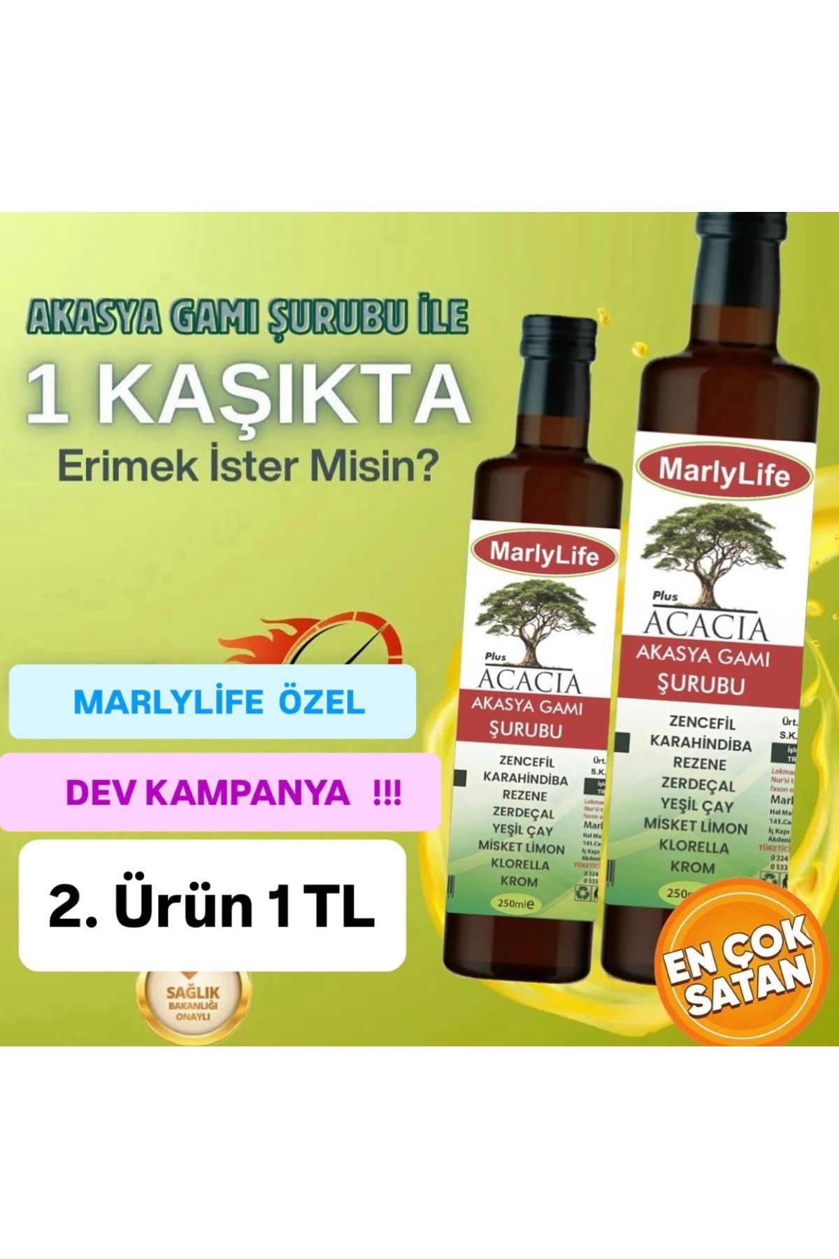 MARLYLİFE Akasya kamı şurubu