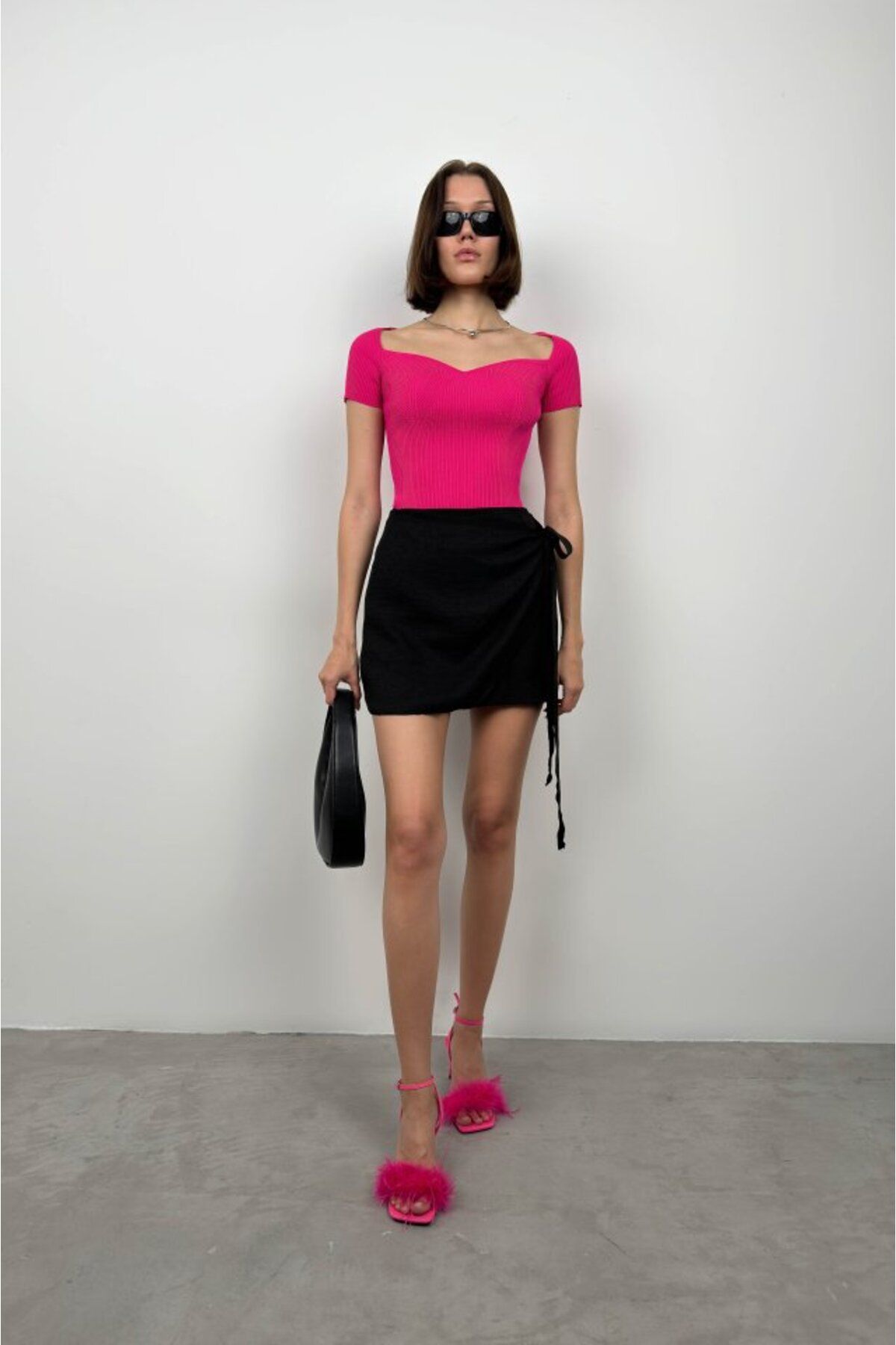 ETİLER COLLECTION Kare Yaka Triko Bluz