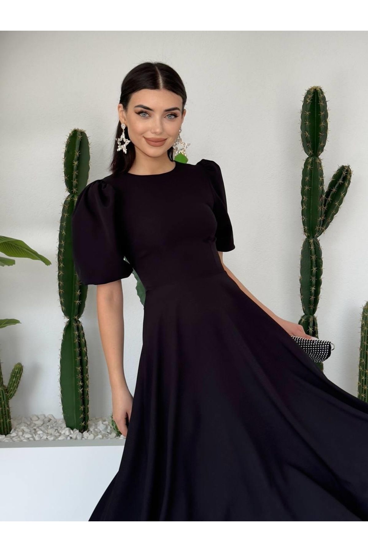 ETİLER COLLECTION Catania Balon Kol Elbise