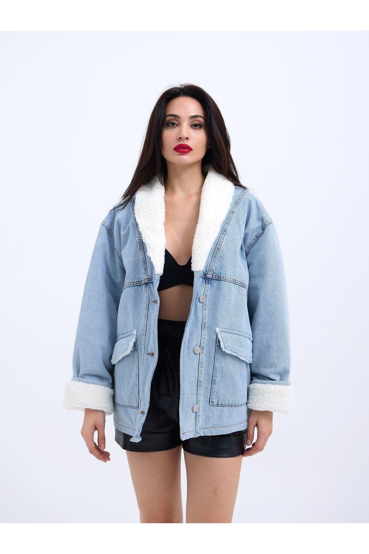 ETİLER COLLECTION 5674 KOT CEKET-MAVİ