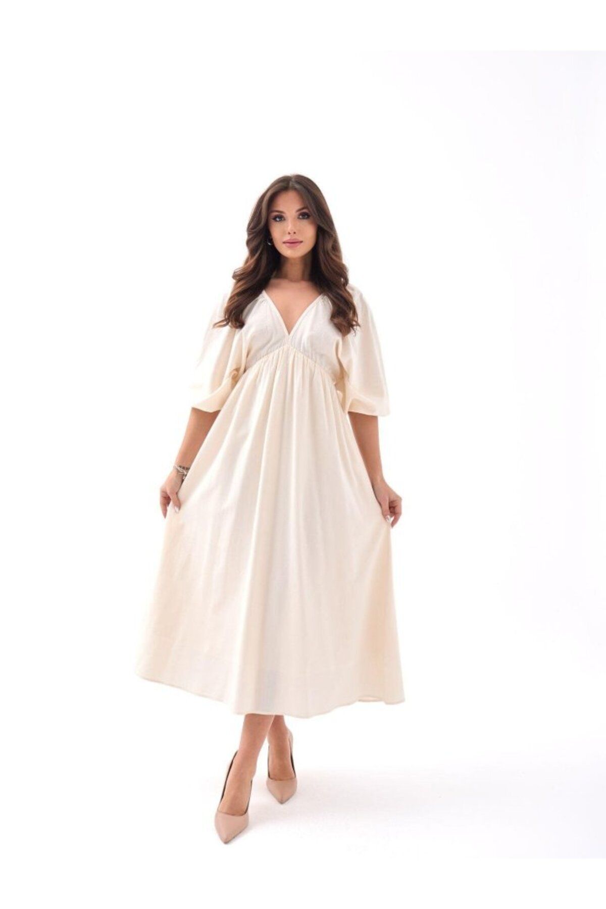 ETİLER COLLECTION 6276 ELBİSE-BEJ