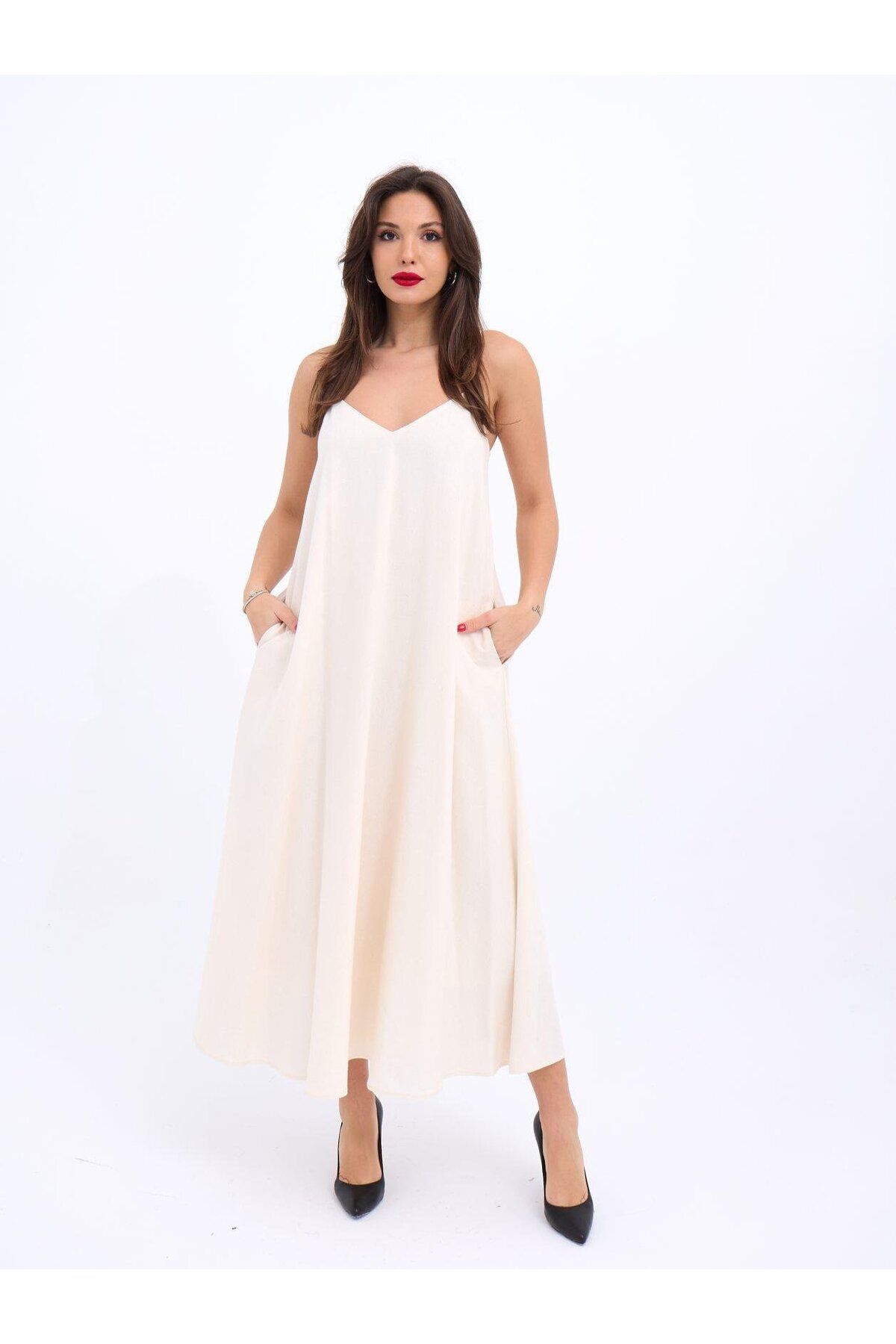 ETİLER COLLECTION 7339 ELBİSE-BEJ