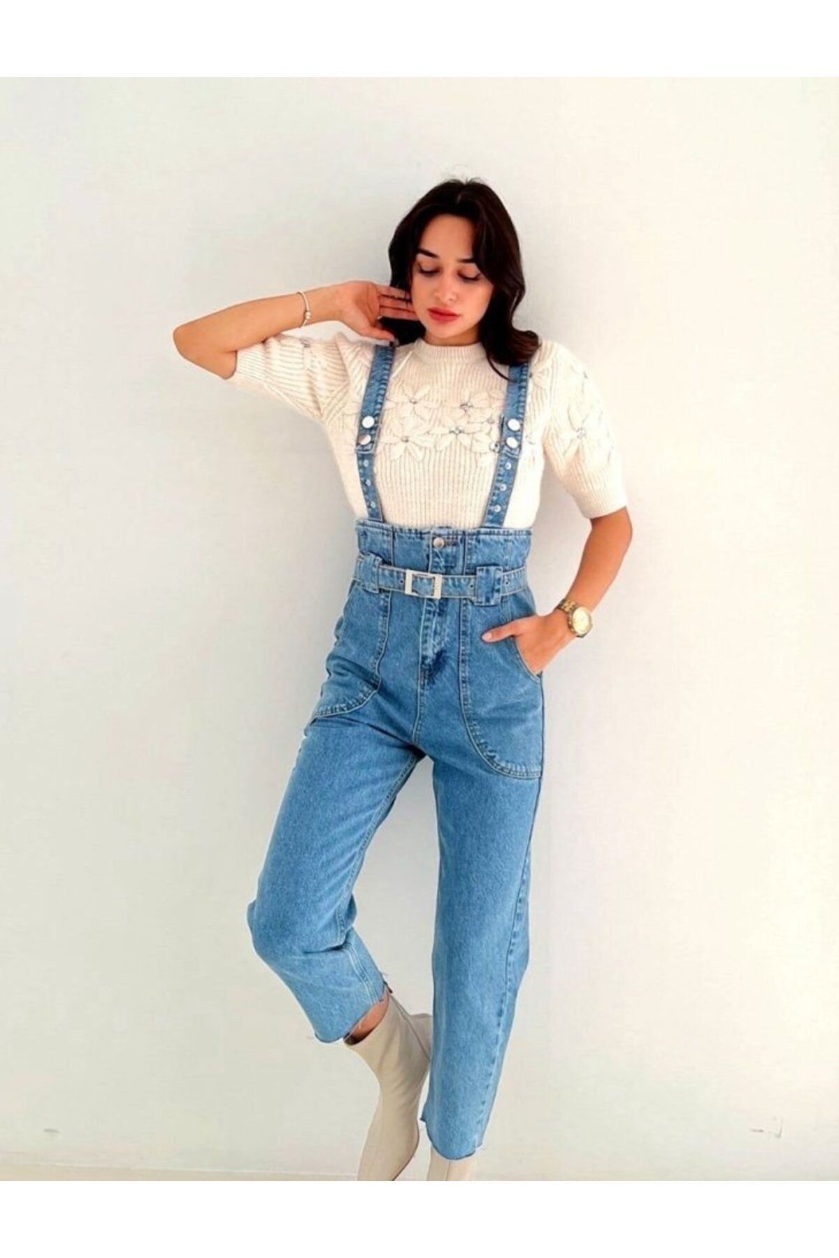 ETİLER COLLECTION 7015 KOT SALOPET-MAVİ