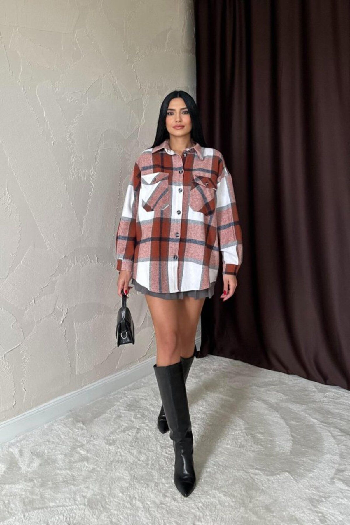 ETİLER COLLECTION Kiremit Cepli Oduncu Gömlek