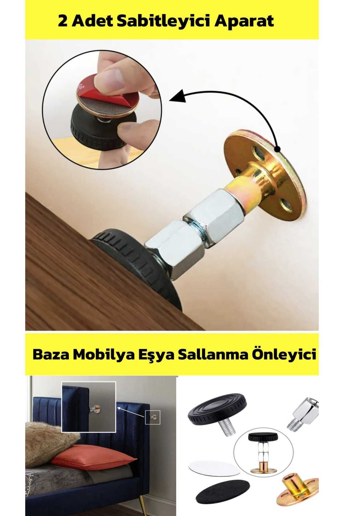 imka Yatak Baza Başlık Sabitleme Aparatı Ses Ve Sallanma Titreşim Önleyici Eşya Sabitleme 2 Adet