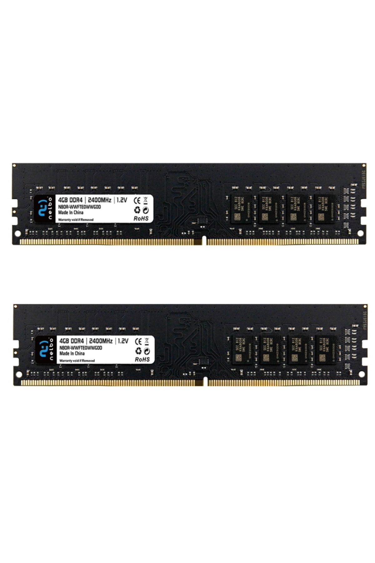 nelbo-RAM memory 8 GB, set 2x4 GB, ddr4, 2400 Mhz, Nelbo, for computer, black 1