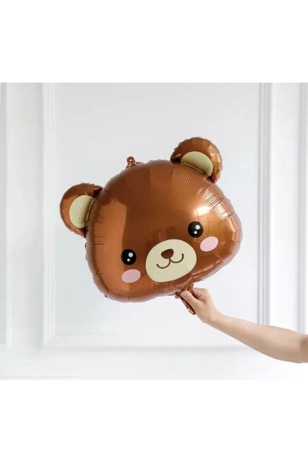 klbk KAHVERENGİ SEVİMLİ AYICIK KAFA FOLYO BALON