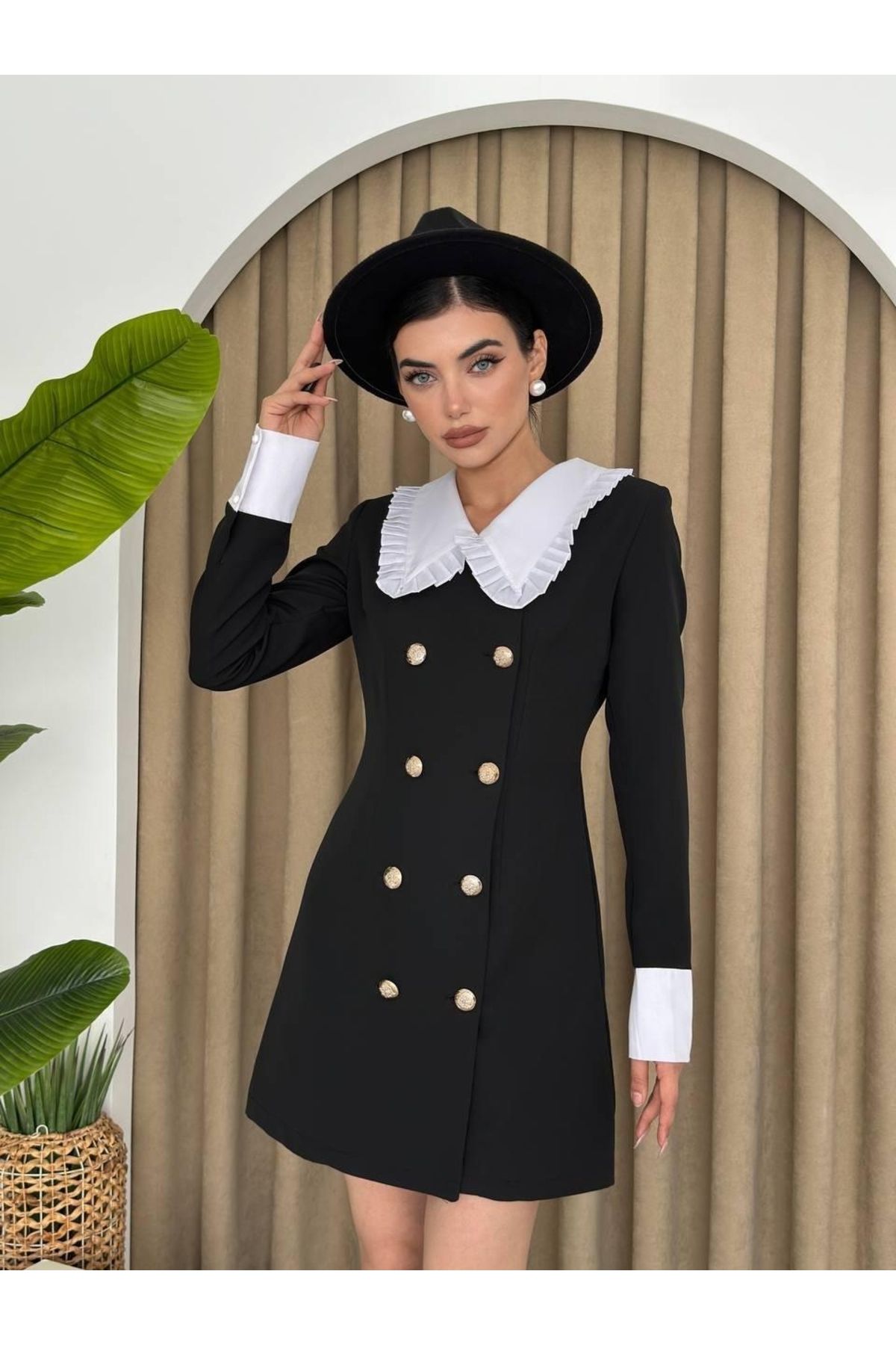 ETİLER COLLECTION Loyada Geniş Yaka Elbise