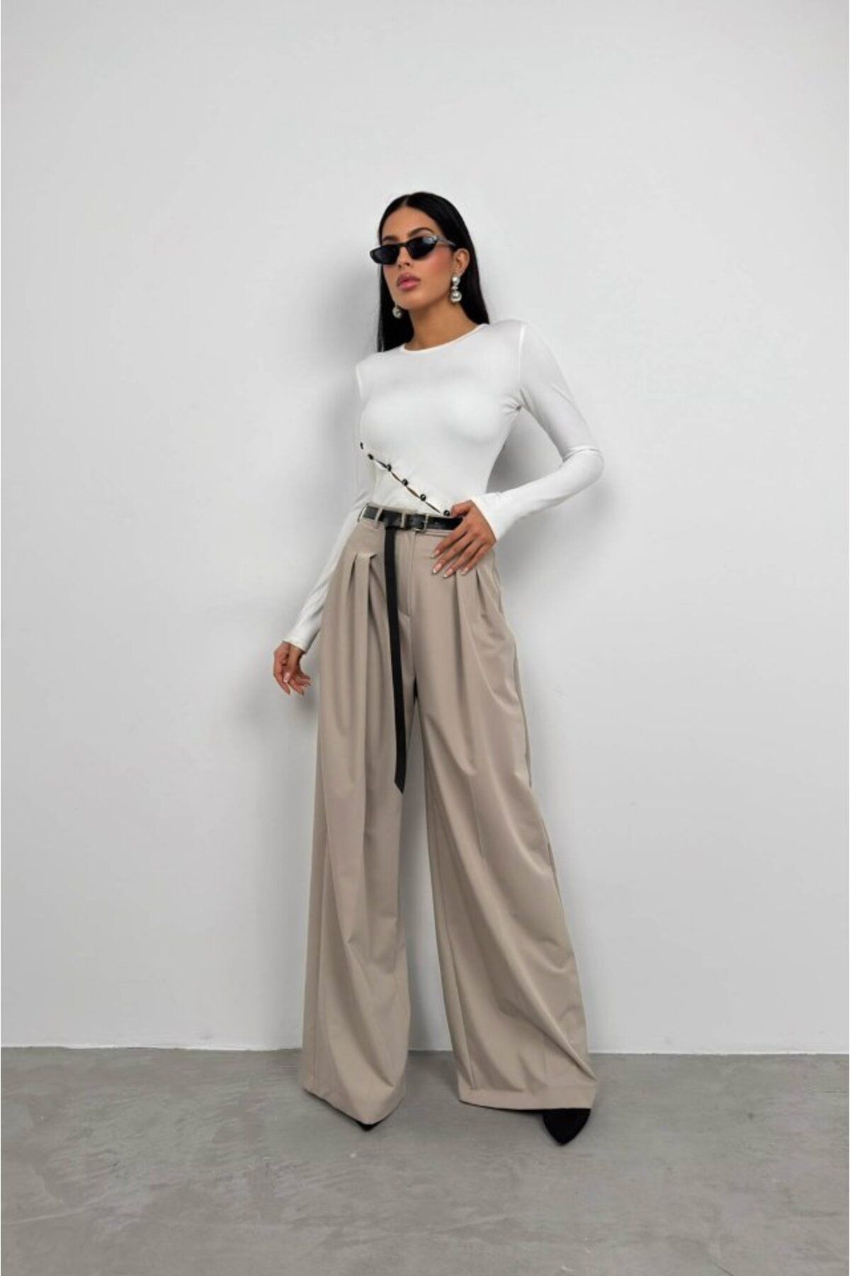 ETİLER COLLECTION Asimetrik Düğme Detay Bluz