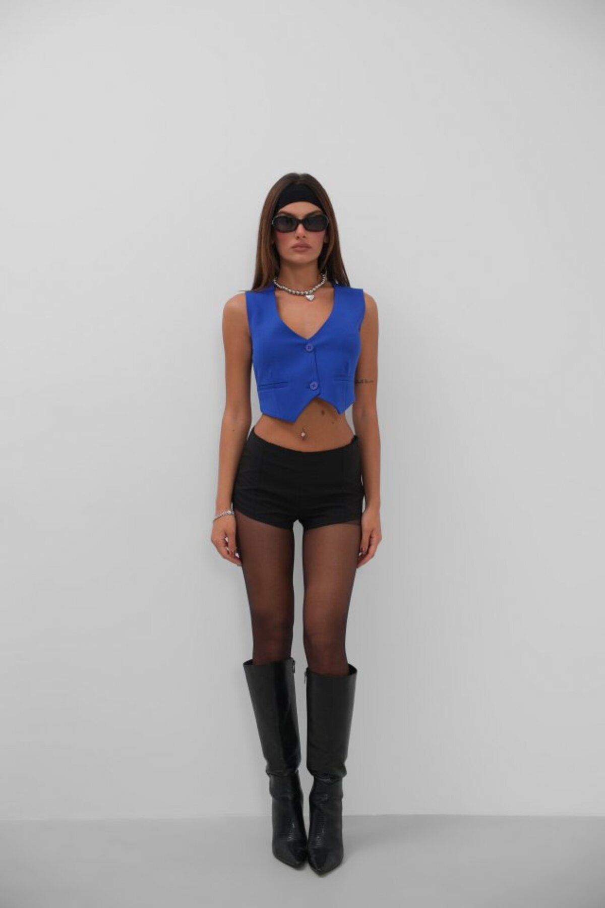 ETİLER COLLECTION Düğmeli Crop Yelek
