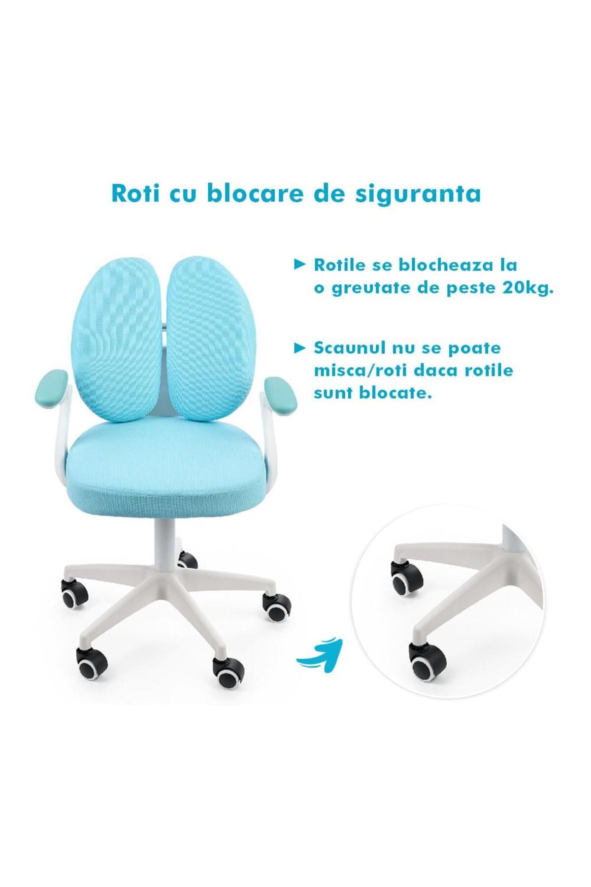 Onuvio-® Scaun ergonomic reglabil pentru clasele primare - Învățarea posturii corecte - Albastru 9