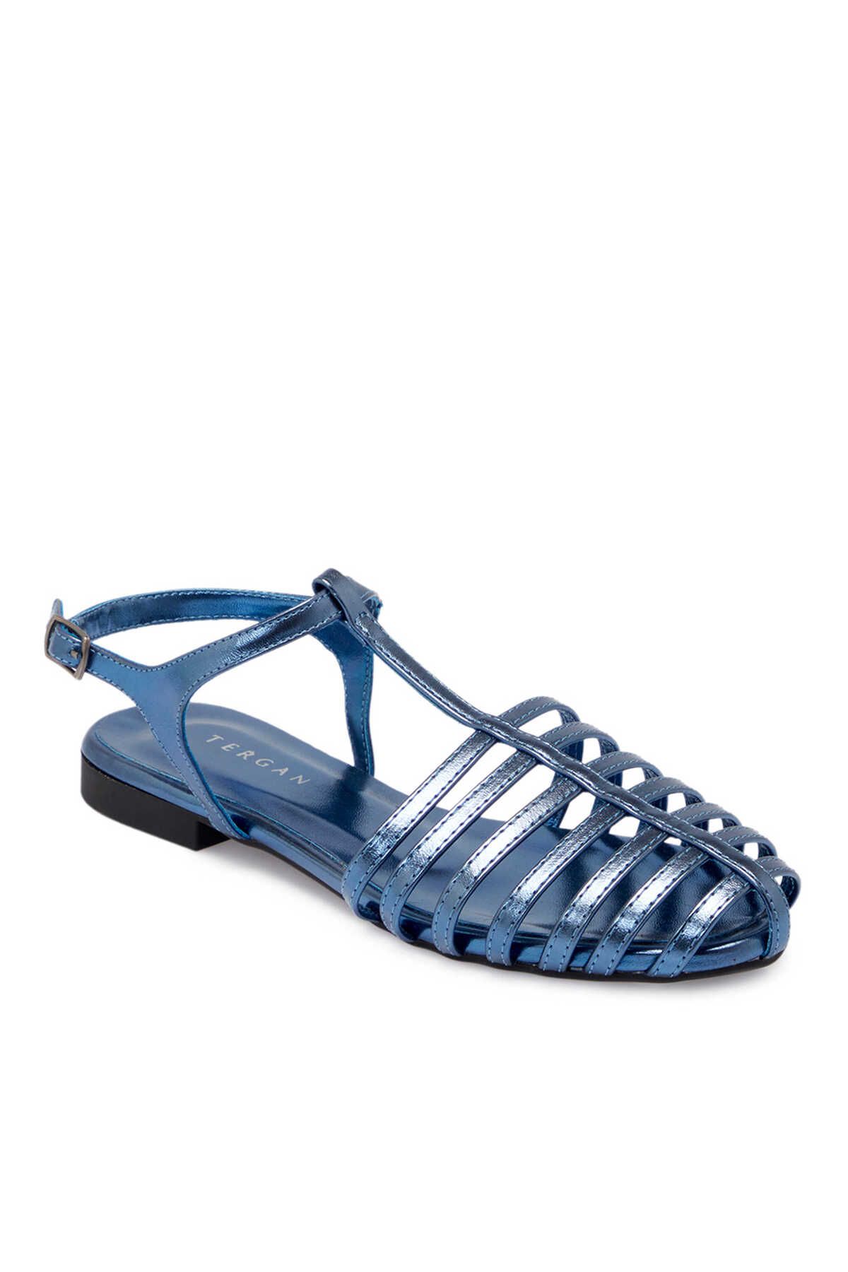 Tergan Mavi Vegan Kadın Sandalet - K24Y1SN67086-Q6Q