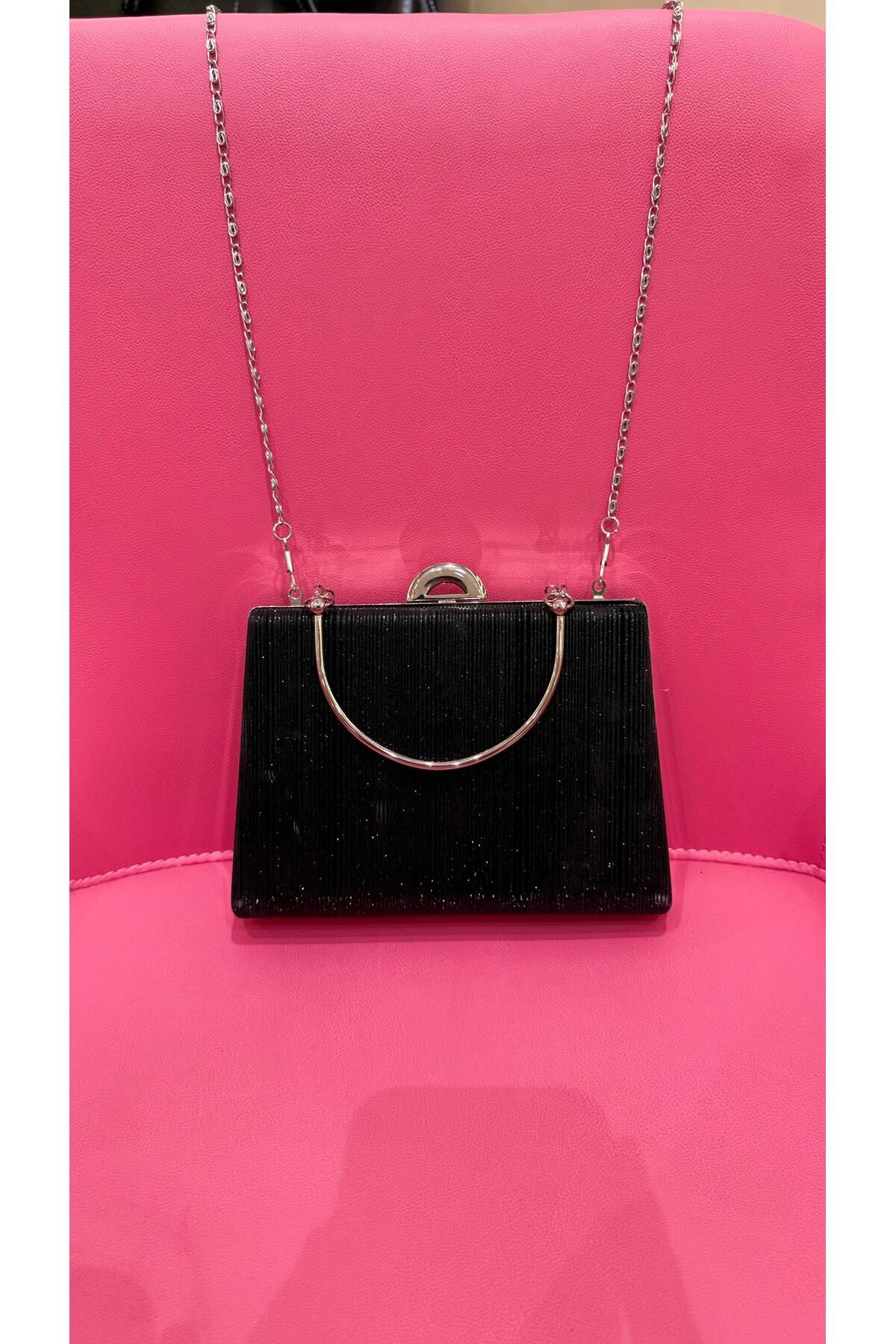 Lussara Shoes&Bags Zarif tasarım simli abiye çanta