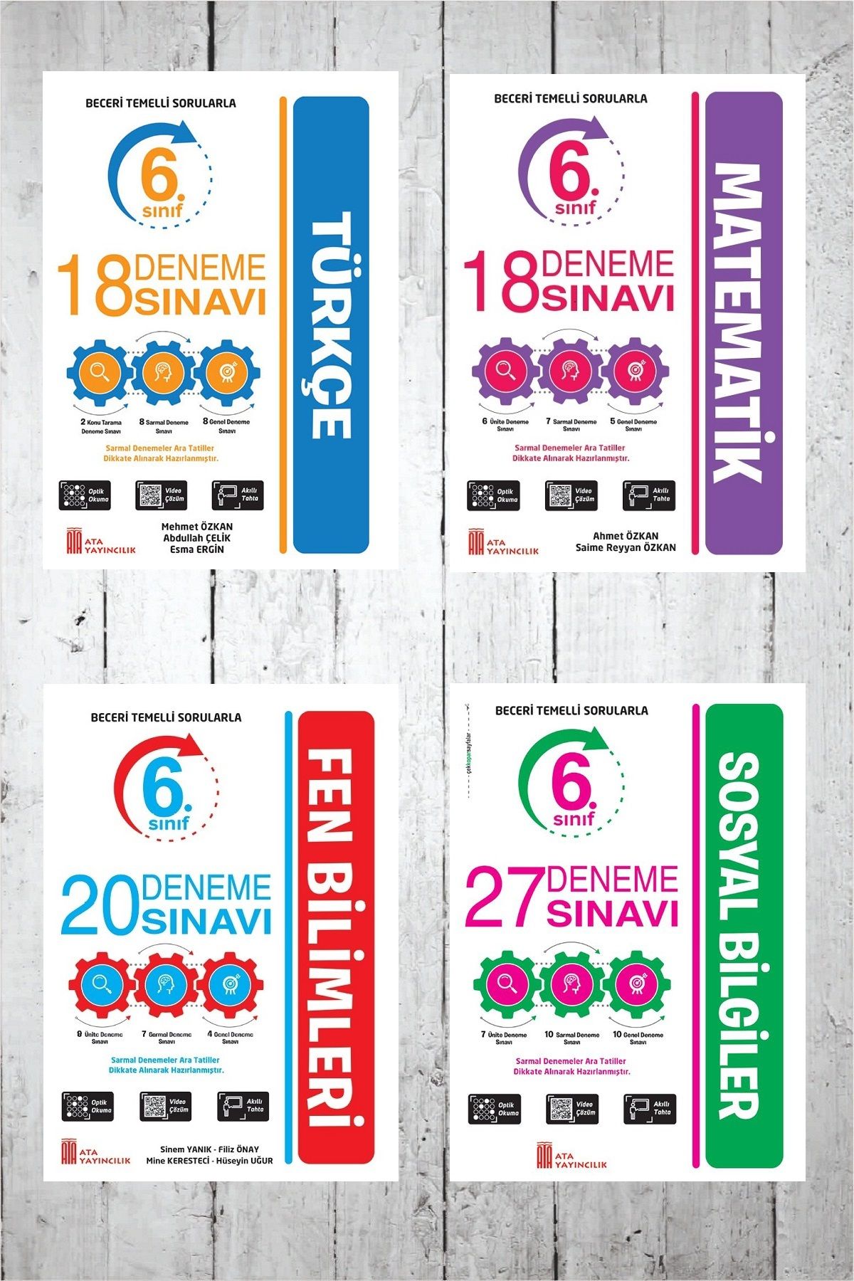 Ata Yayıncılık Ata 6.Sınıf Türkçe-Matematik-Fen Bilimleri-Sosyal Bilgiler Deneme Seti