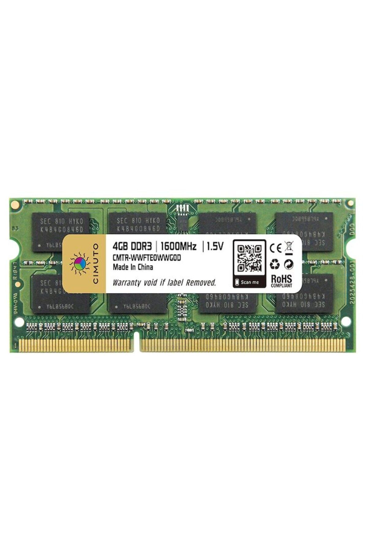 CIMUTO-RAM memory 4 GB so-dimm DDR3, 1600 MHz, CIMUTO, for notebook 2