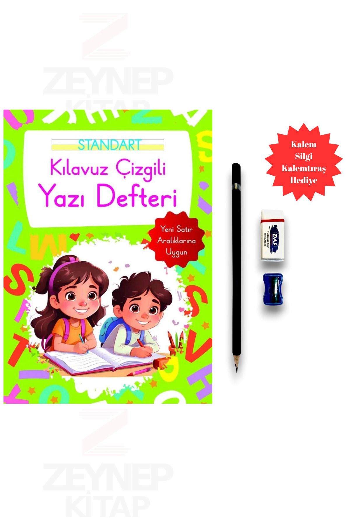 Parıltı Yayınları Kılavuz Çizgili Yazı Defteri(Büyük Boy)(Başlangıç Seti Hediye)