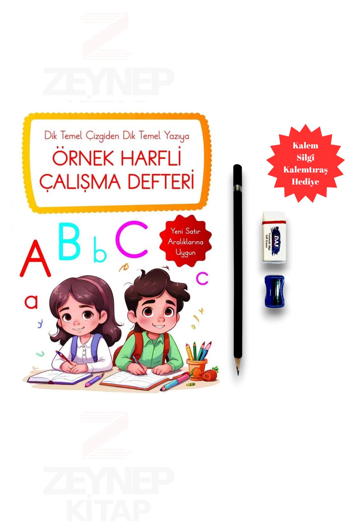 Parıltı Yayınları Dik Temel Harflerle Çizgiden Yazıya Örnek Harfli Çalışma Defteri(Büyük Boy)(Başlangıç Seti Hediye)