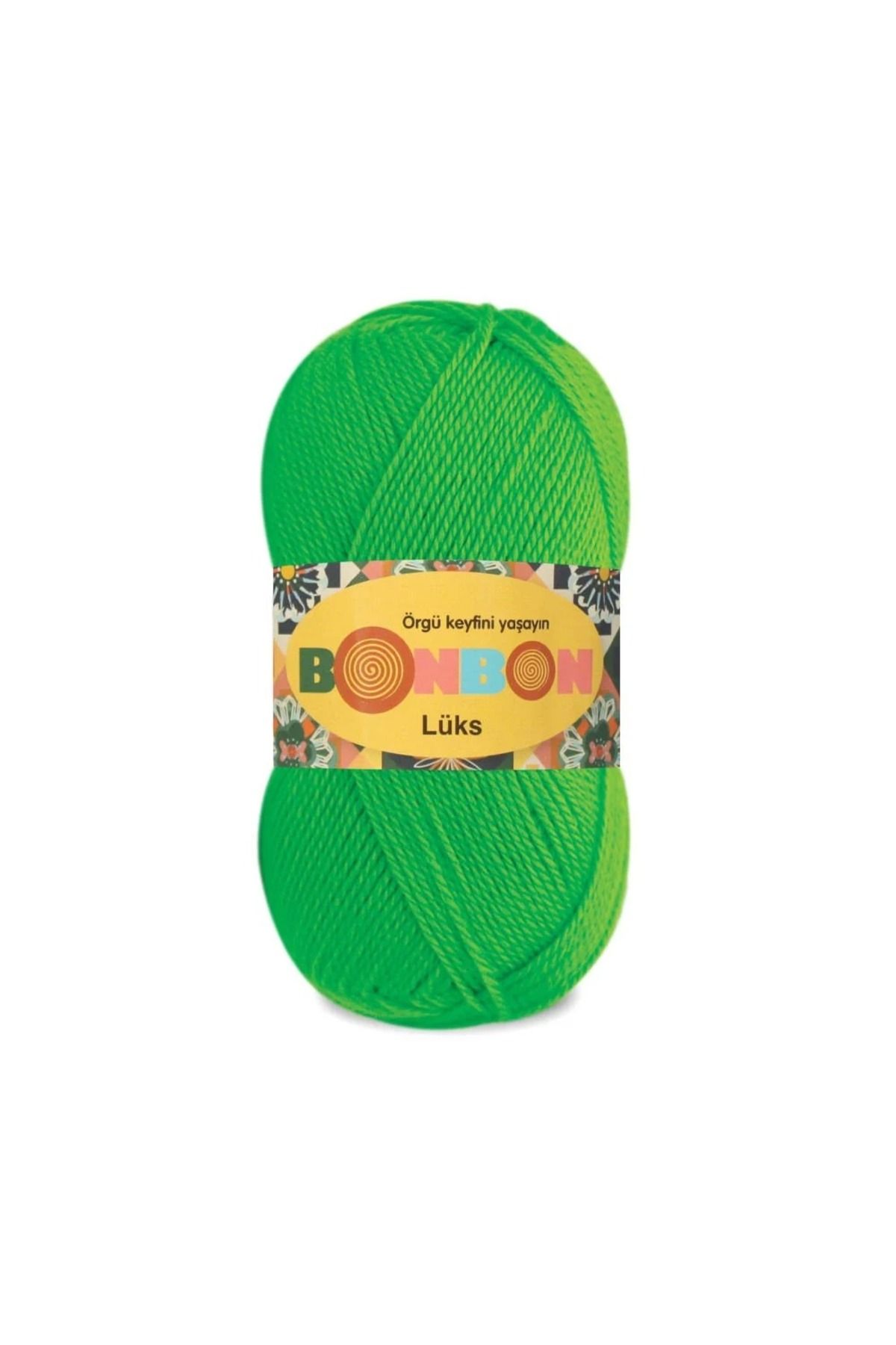 NAKO Bonbon Lüks 98395 Neon Yeşili (5 Adet) Örgü İpi