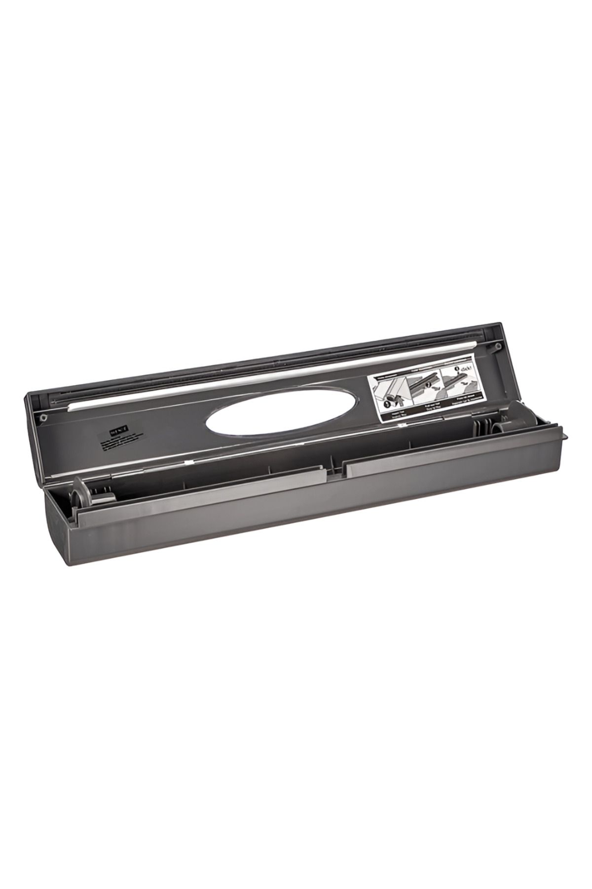 Wenko-1-Click Refillable Aluminium Foil Dispenser with Slide Cutter Anthracite Grey 3