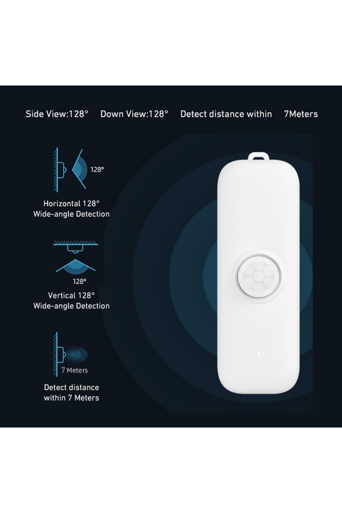 UanTii-Smart PIR Motion Detector Tuya Wifi Human Movement Sensor for Home Security Works with Smart 3