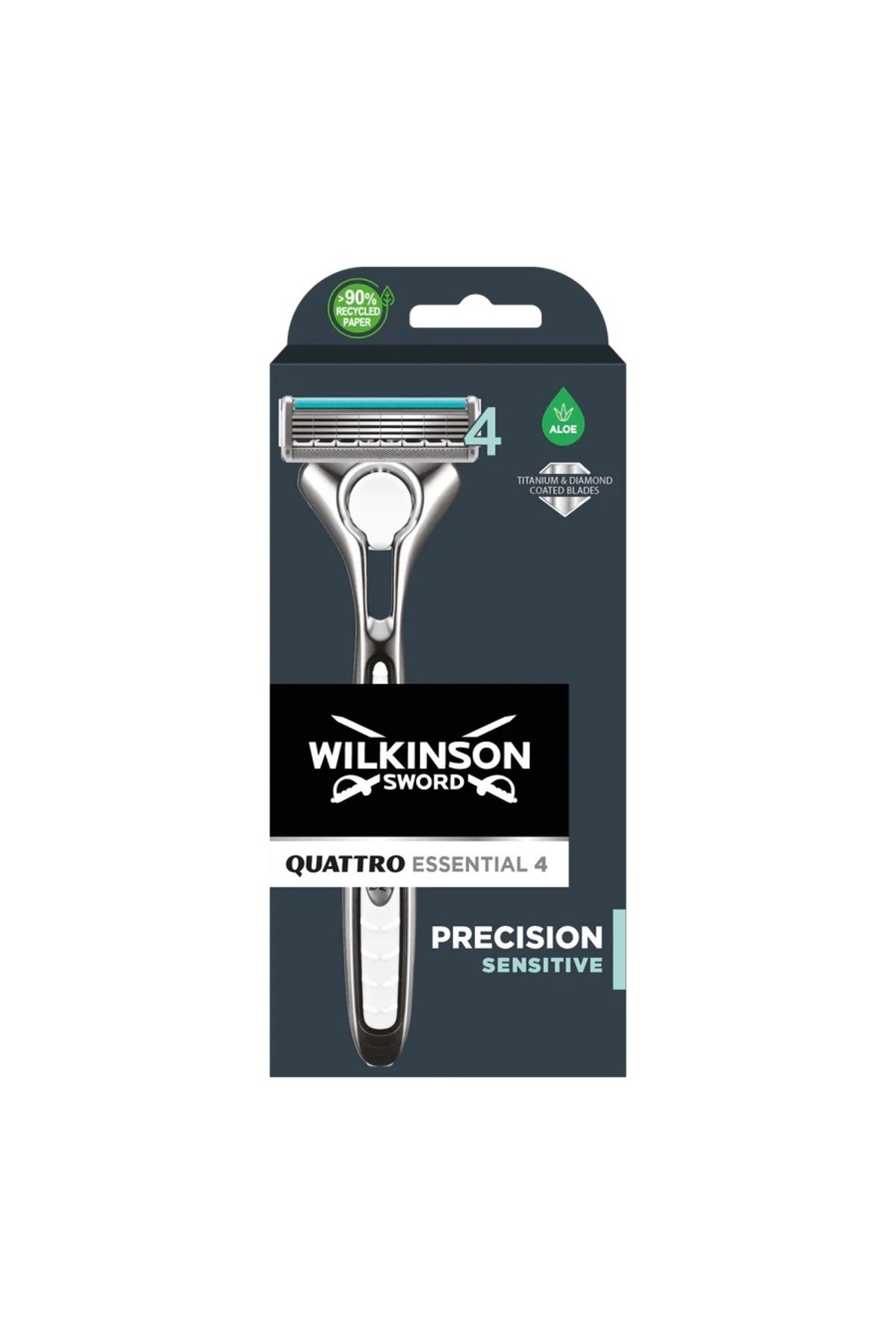 Wilkinson-Sword Quattro Titanium Essential 4 Sensitive Shaver Set, 9 Refills 3