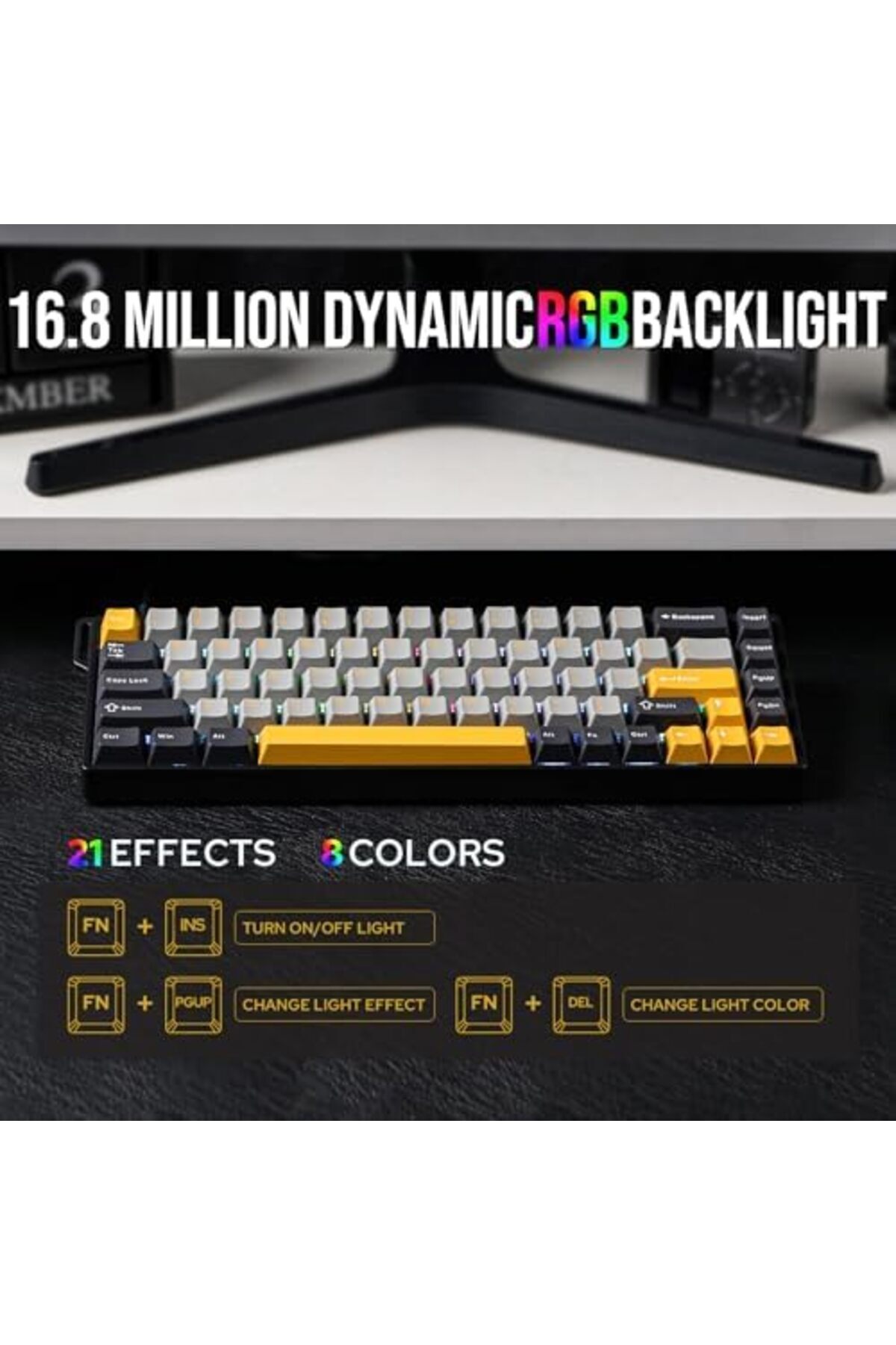 Epomaker-AULA WIN68 HE Magnetic Keyboard with Adjustable Actuation, Hall Effect Keyboard with 0.3ms 8