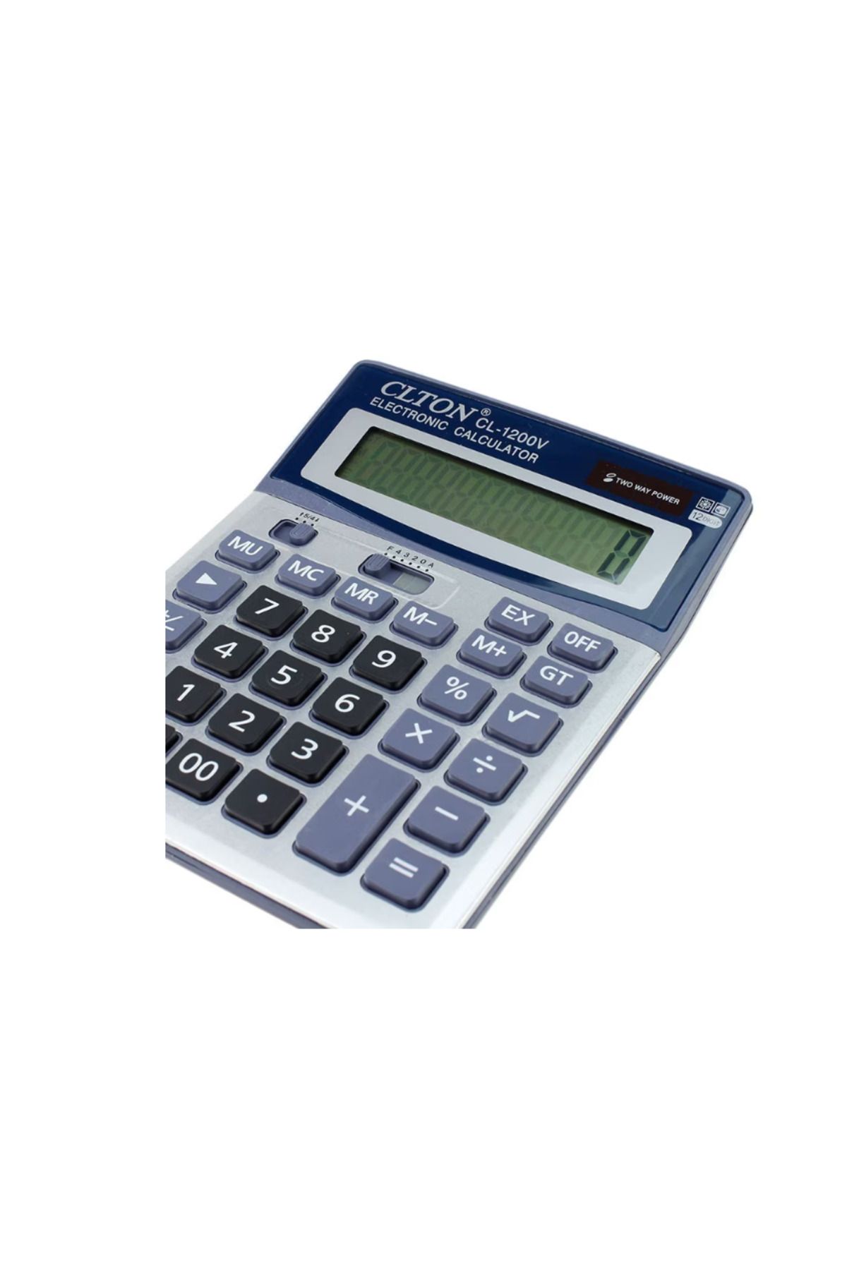 K KATHODE-Calculator, Desktop, Blue, 12 Digits, Dual Power Supply, Large Display, K Kathode 5