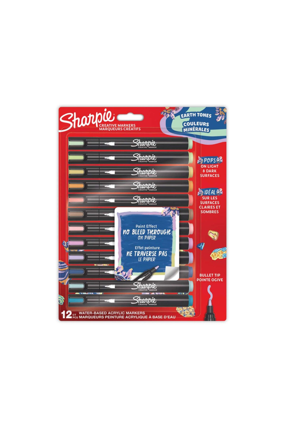 Sharpie Creative Marker Yuvarlak Uç Akrilik Kalem Seti Earth Tones 12 Renk